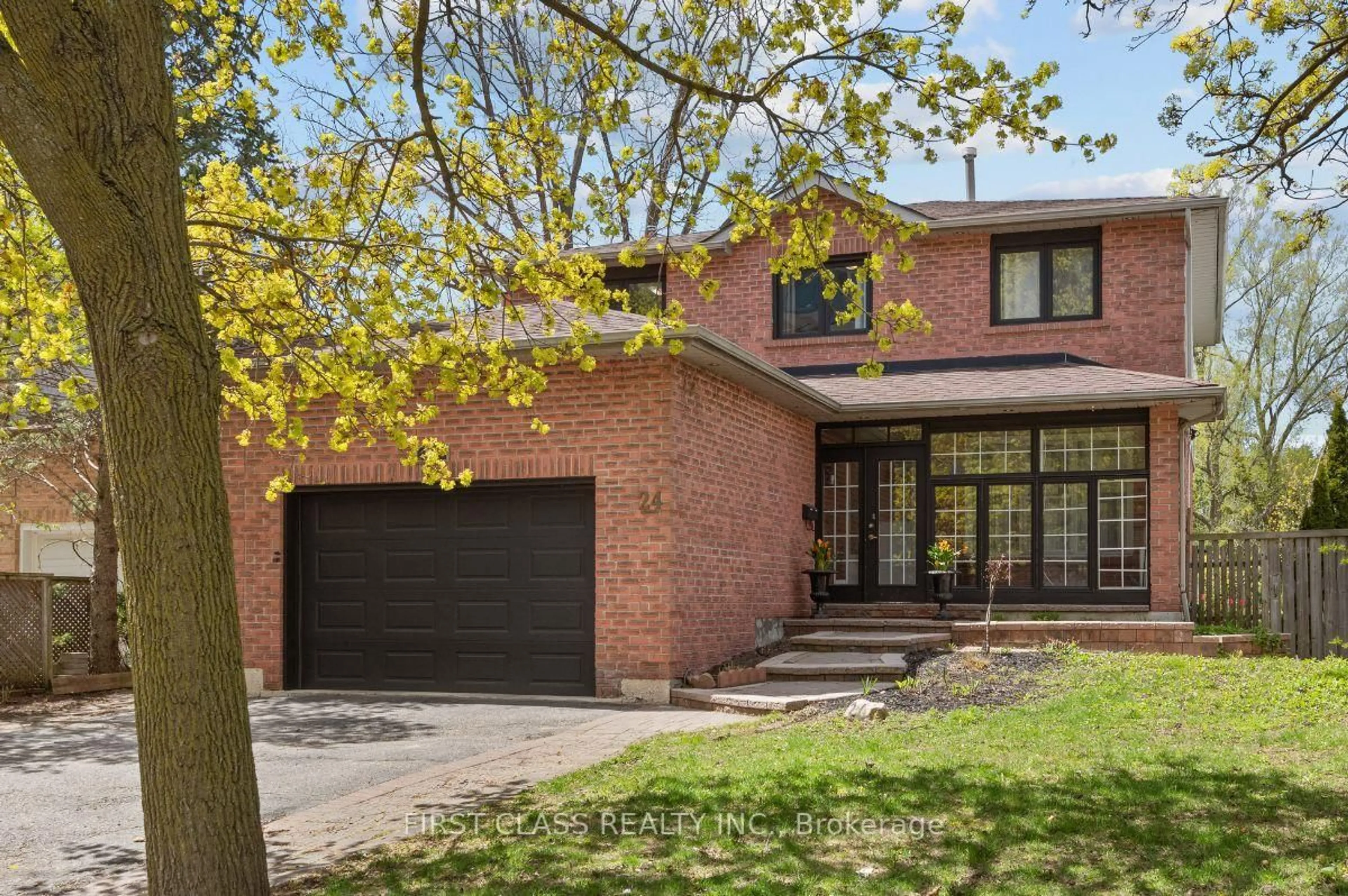 Home with brick exterior material, street for 24 Brookland Ave, Aurora Ontario L4G 3Y4