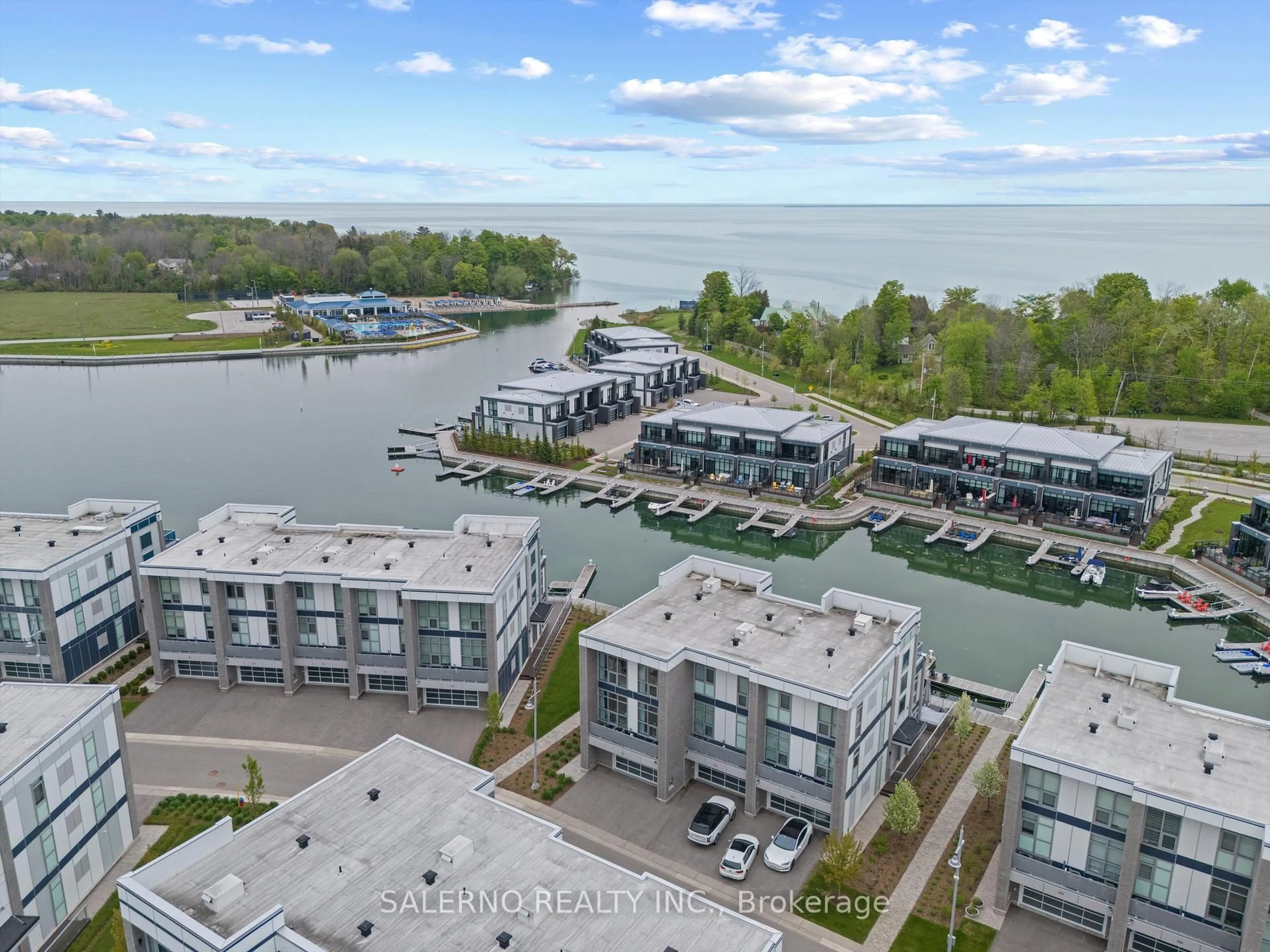 A pic from outside/outdoor area/front of a property/back of a property/a pic from drone, water/lake/river/ocean view for 3719 Mangusta Crt, Innisfil Ontario L9S 0L5