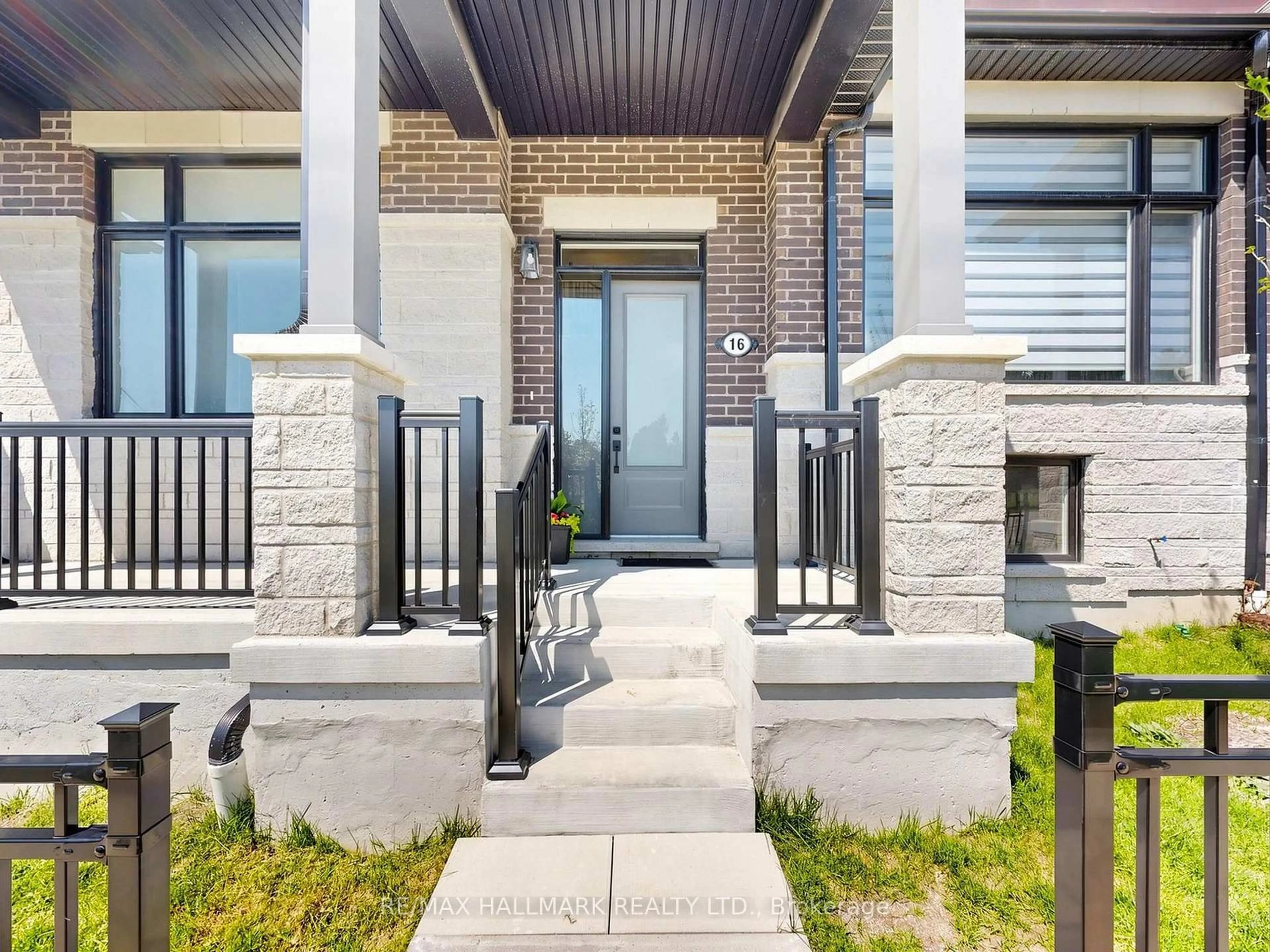 Home with brick exterior material, street for 16 Vern Robertson Gate, Uxbridge Ontario L9P 0R9