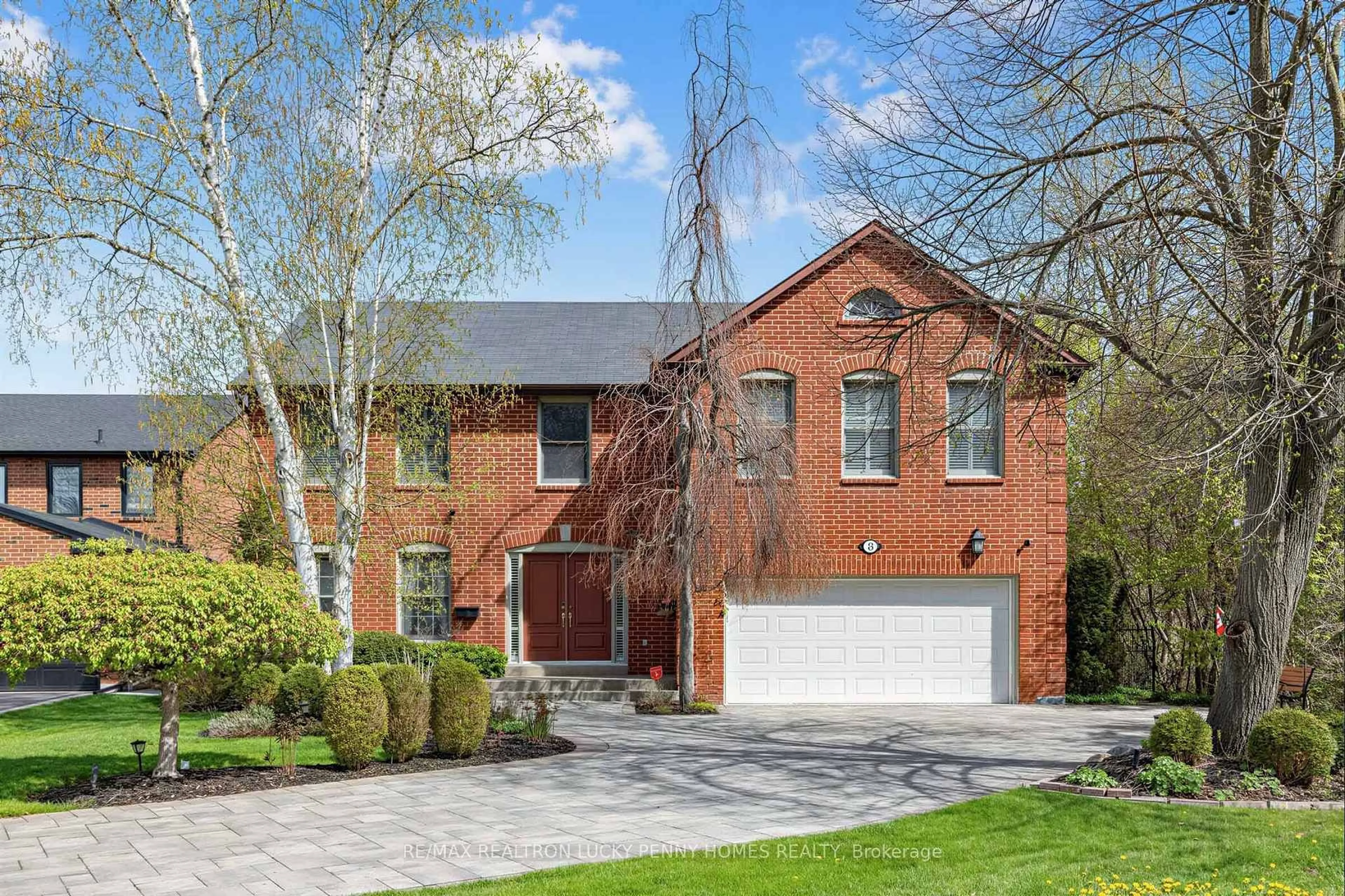 Home with brick exterior material, street for 8 Goodmills Crt, Markham Ontario L3R 7M2