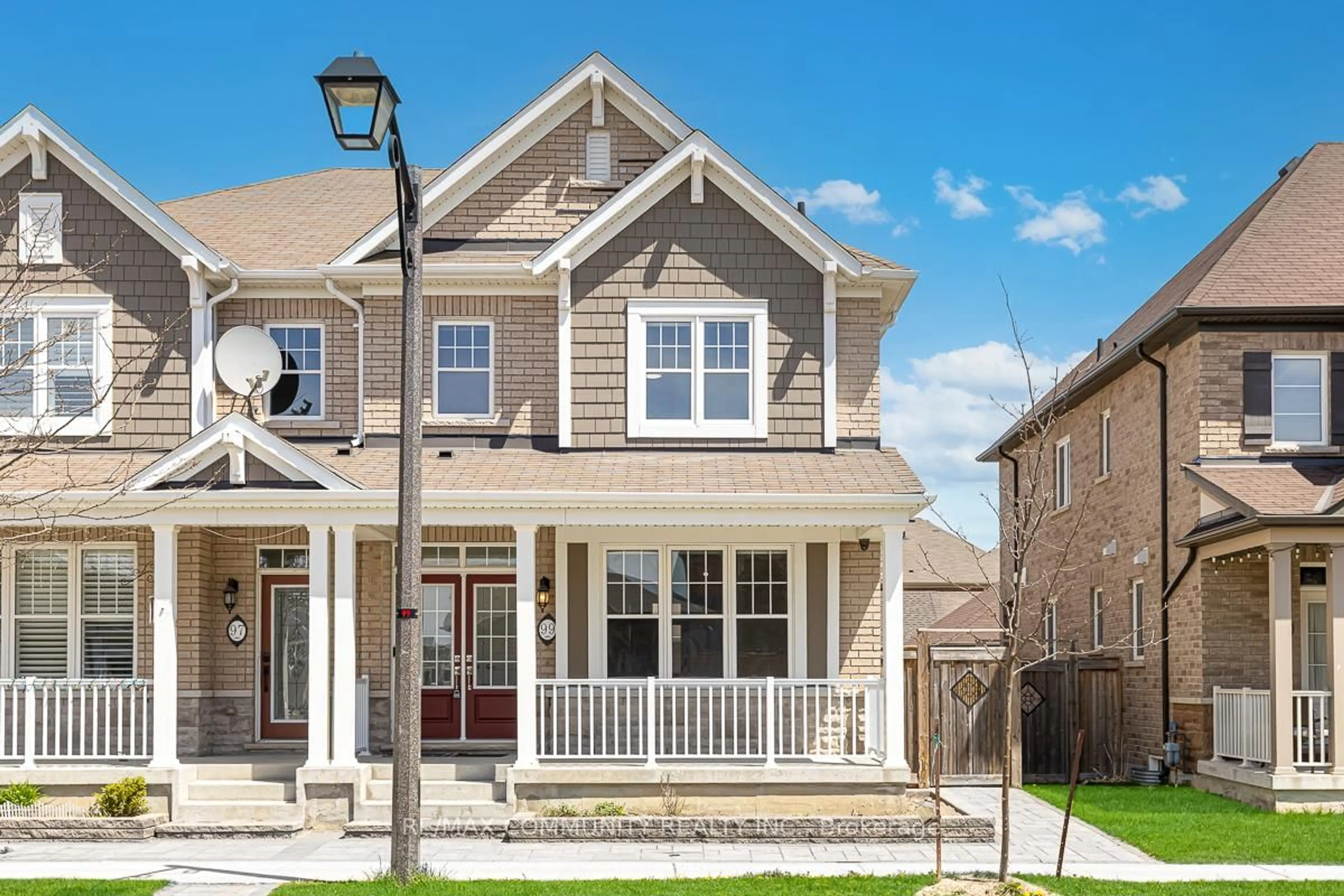 Home with brick exterior material, street for 99 Cornwall Dr, Markham Ontario L6B 0Y5