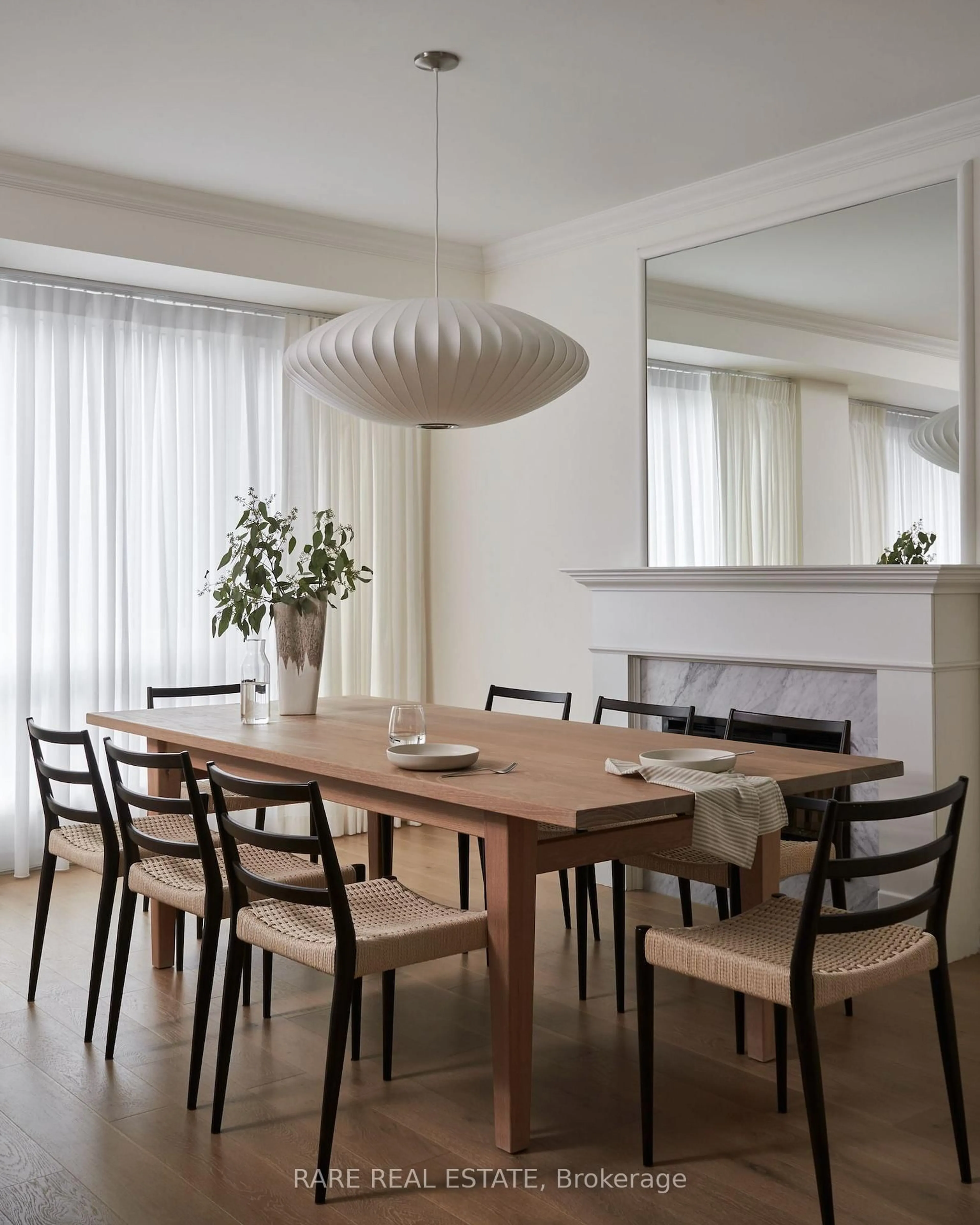 Dining room, wood/laminate floor for 12 Rumney St, Markham Ontario L6C 0Z6