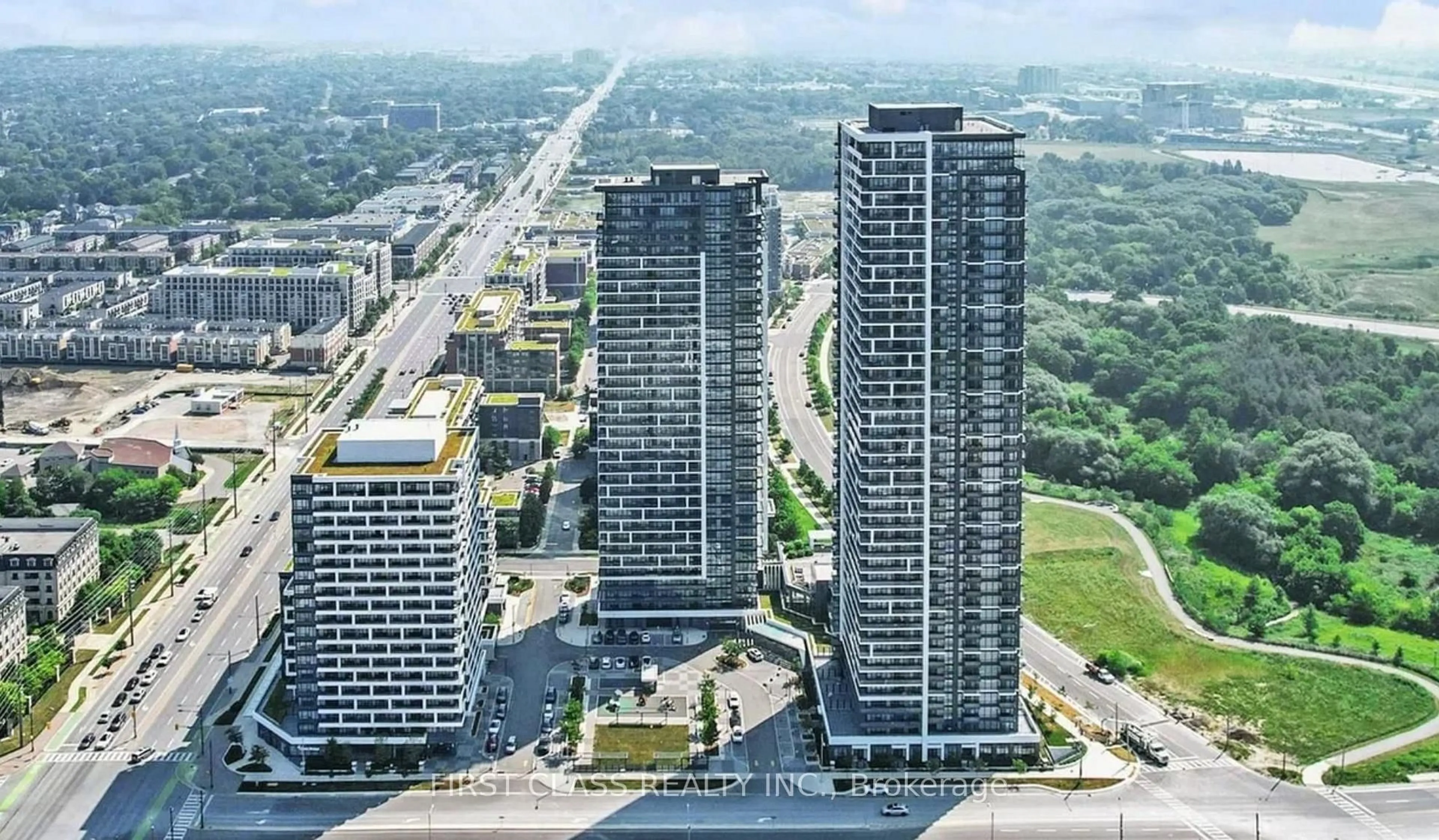 A pic from outside/outdoor area/front of a property/back of a property/a pic from drone, city buildings view from balcony for 18 Water  Walk Dr #2805, Markham Ontario L3R 6L5