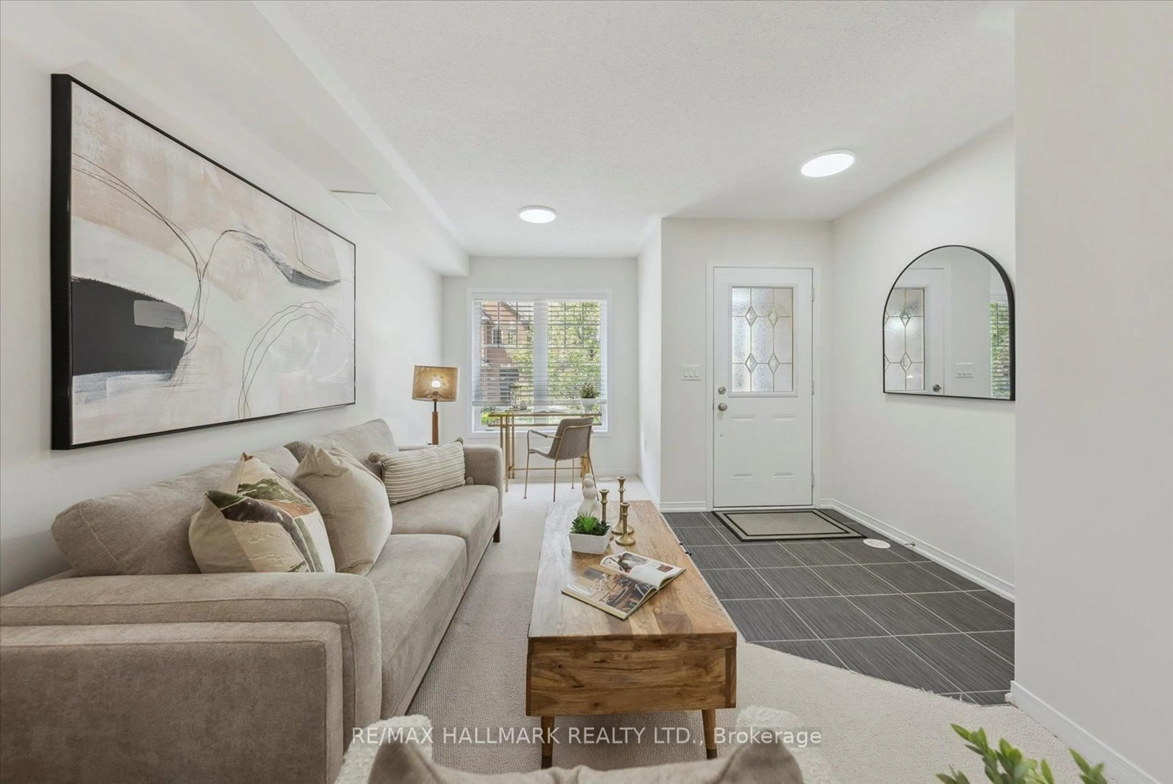 Living room with furniture, ceramic/tile floor for 17 Valliere Dr, Markham Ontario L6C 0M7
