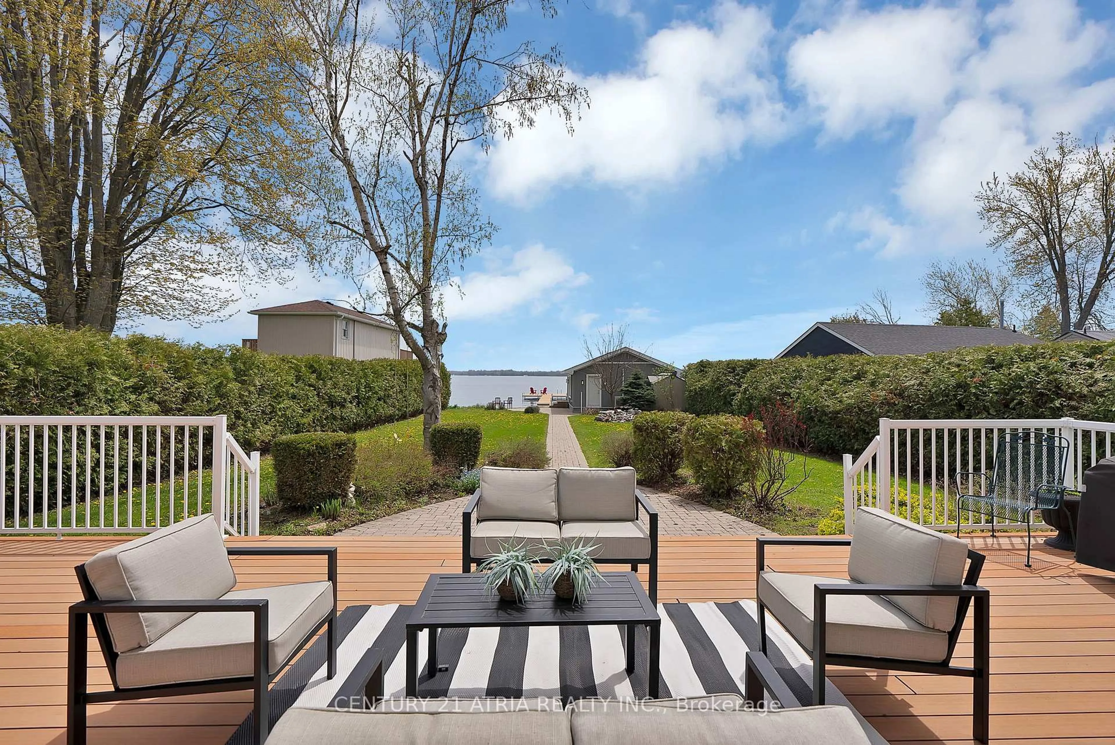 Patio, water/lake/river/ocean view for 591 Duclos Point Rd, Georgina Ontario L0E 1N0