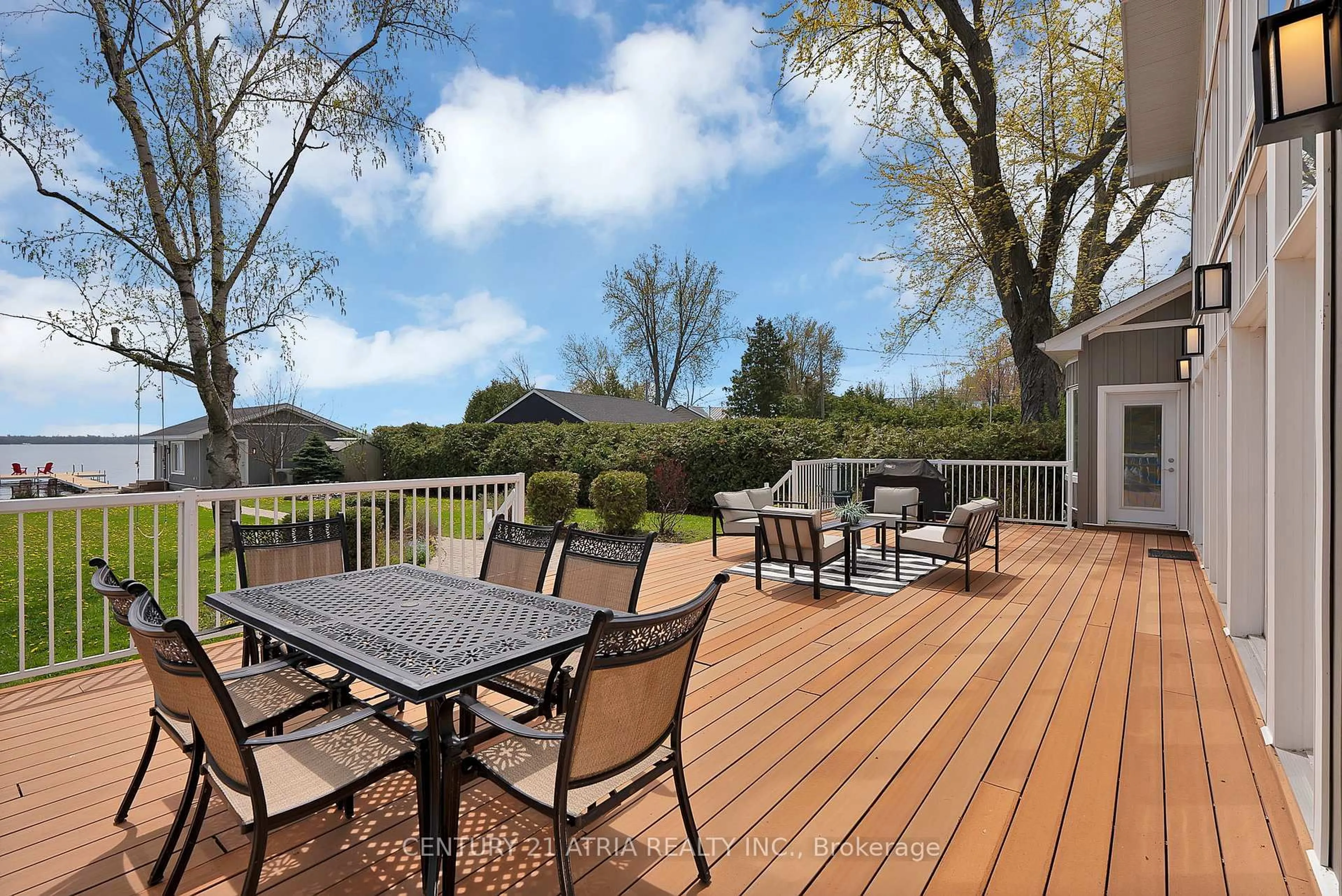 Patio, water/lake/river/ocean view for 591 Duclos Point Rd, Georgina Ontario L0E 1N0