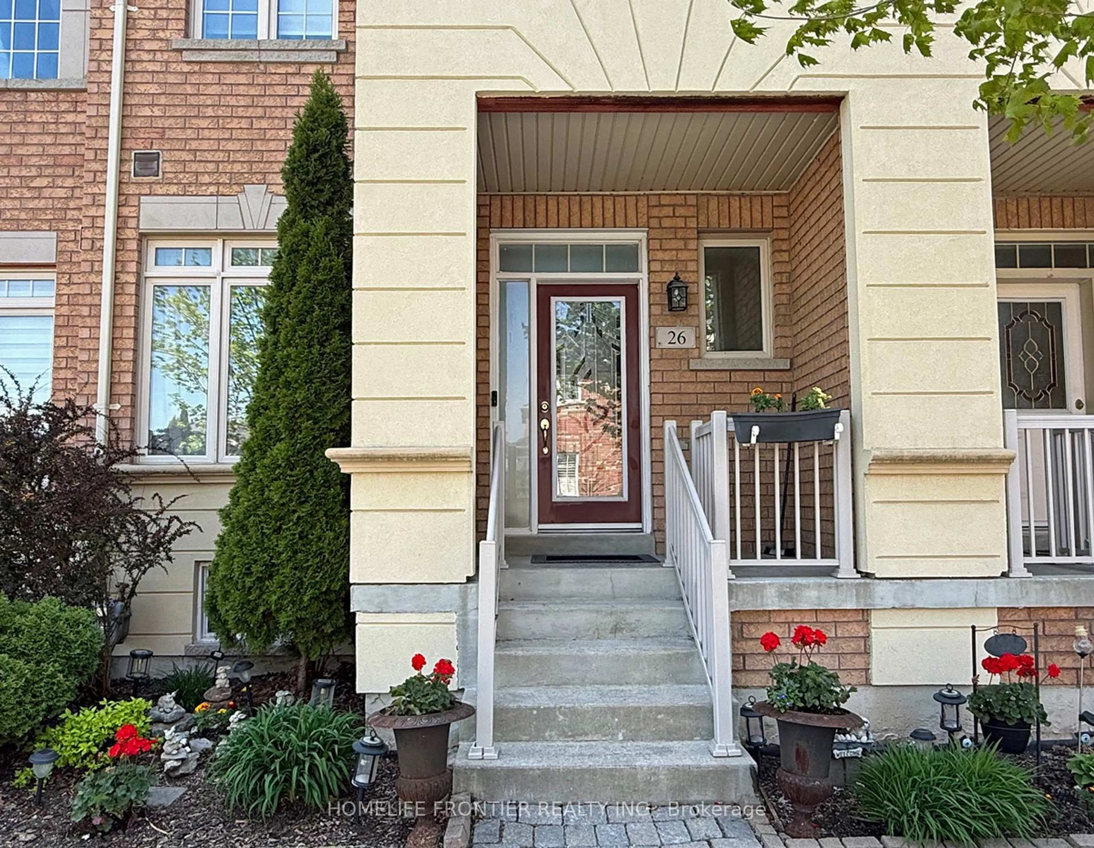 Home with brick exterior material, street for 26 Outer Banks Dr, Markham Ontario L6B 0N5