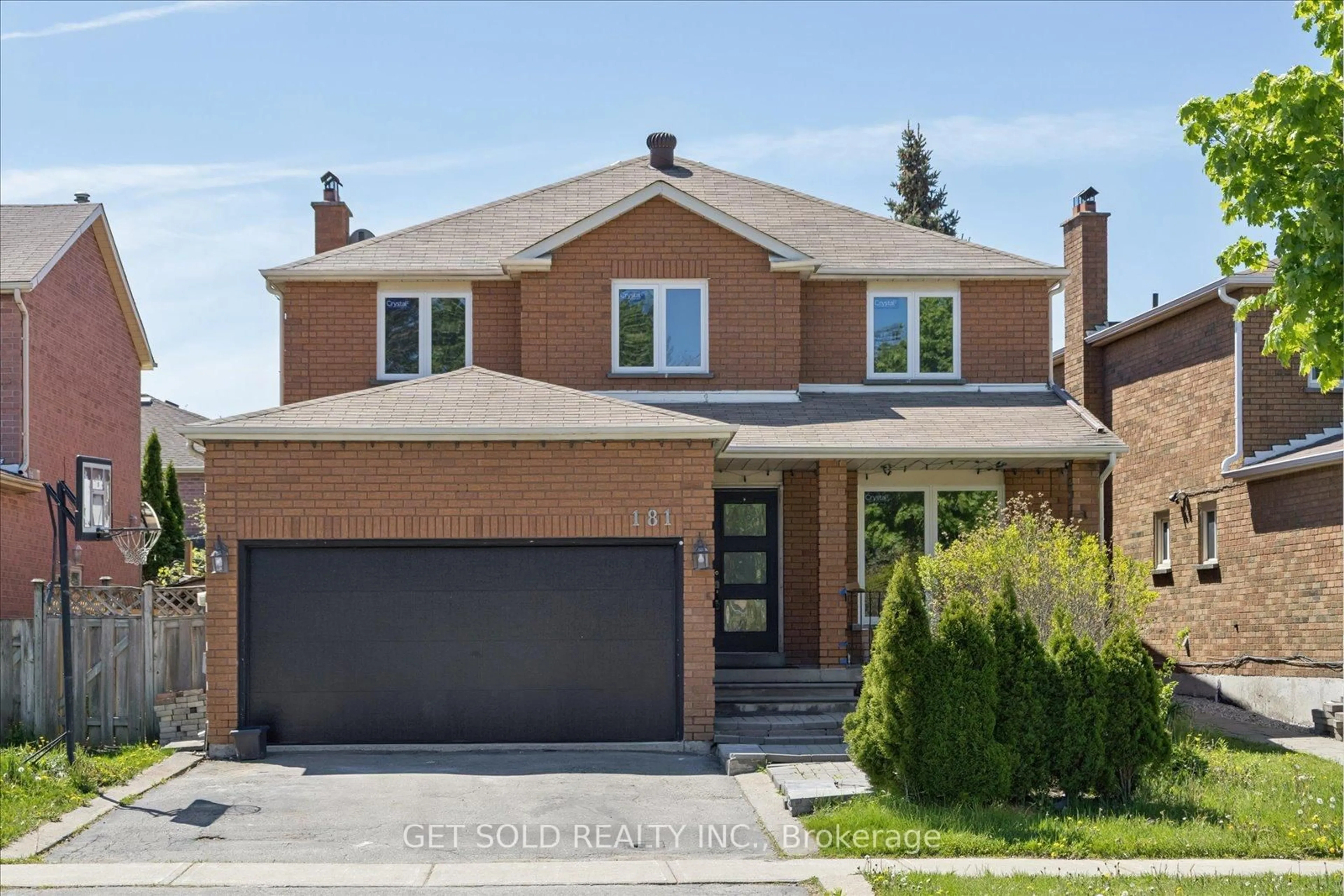 Home with brick exterior material, street for 181 Brownridge Dr, Vaughan Ontario L4J 7E4