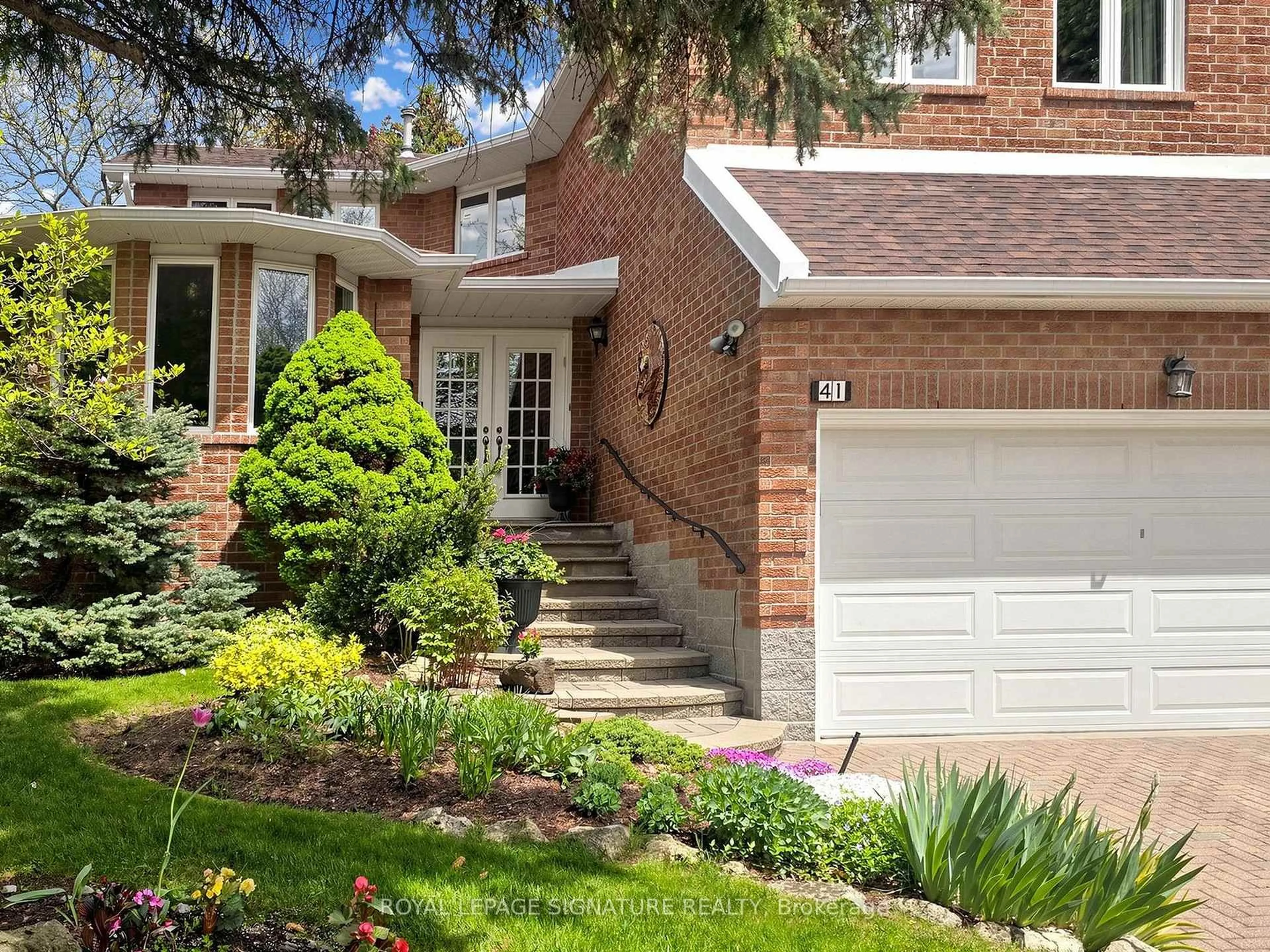 Home with brick exterior material, street for 41 Prince Edward Blvd, Markham Ontario L3T 7G1