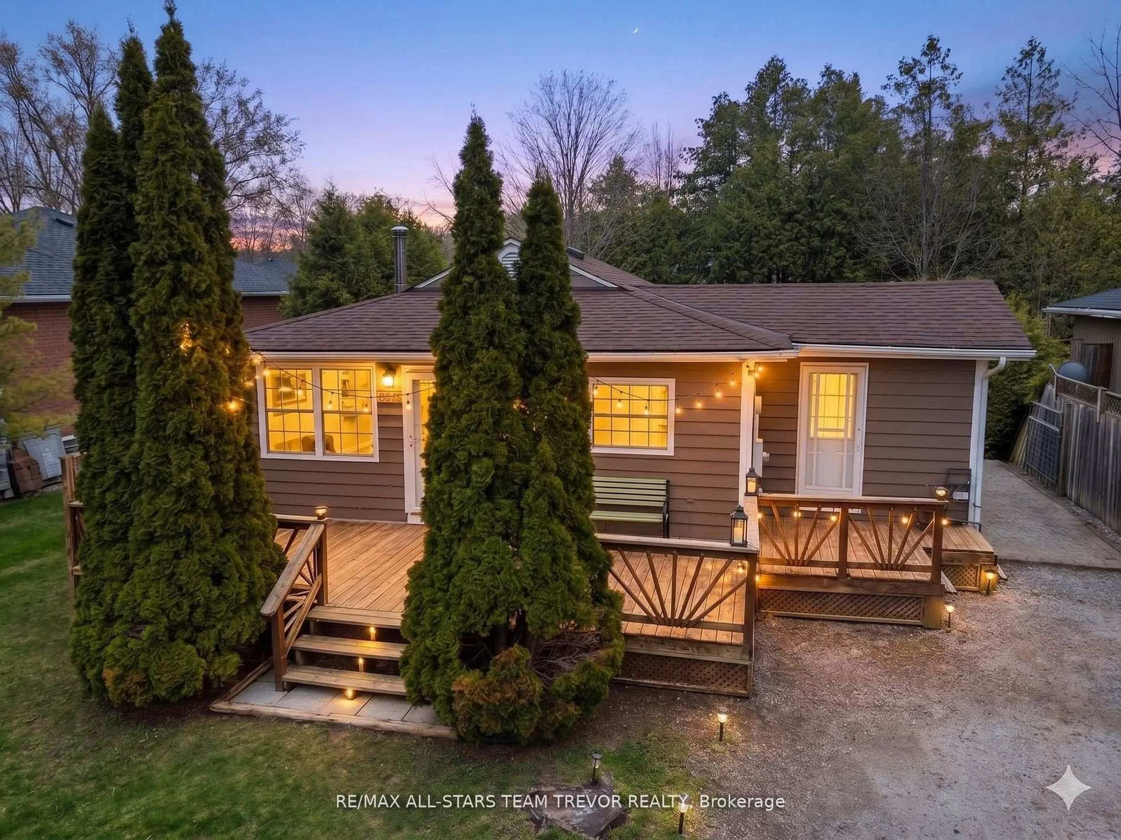 A pic from outside/outdoor area/front of a property/back of a property/a pic from drone, water/lake/river/ocean view for 1007 Barton Ave, Georgina Ontario L4P 3E9
