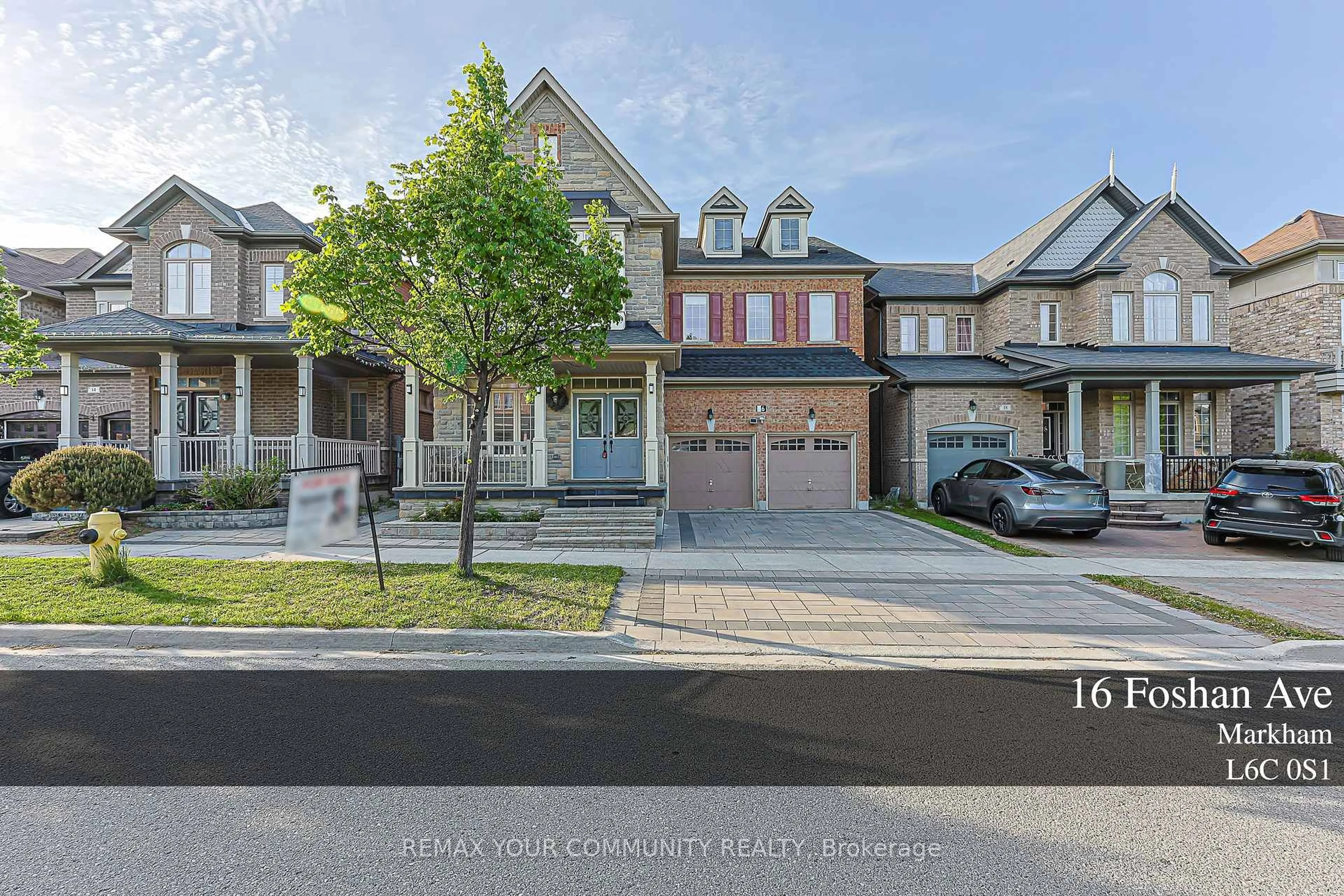 Home with brick exterior material, street for 16 Foshan Ave, Markham Ontario L6C 0S1