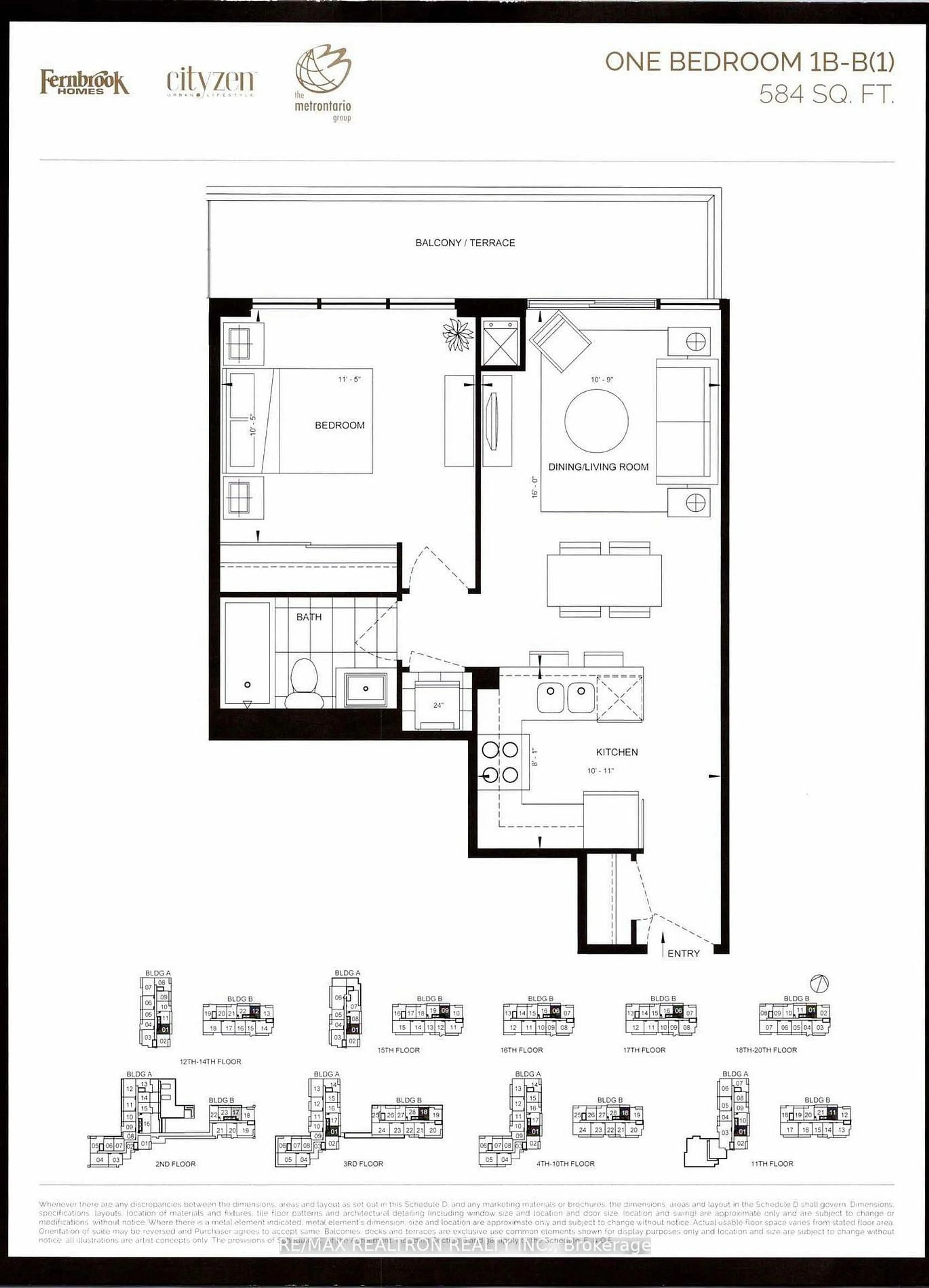 Floor plan for 20 Gatineau Dr #1301, Vaughan Ontario L4J 0L3
