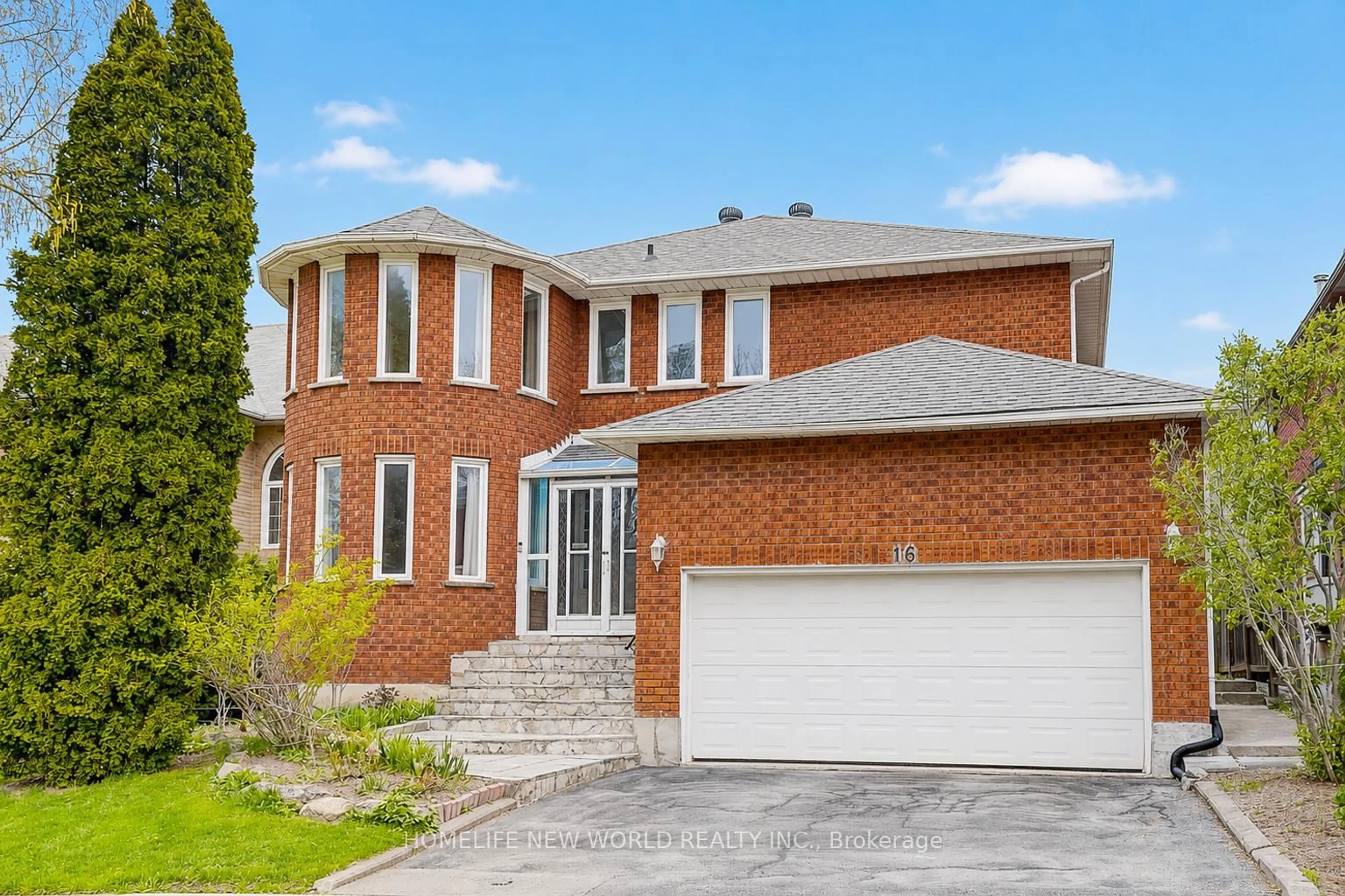 Home with brick exterior material, street for 16 Kew Gdns, Richmond Hill Ontario L4B 1R4