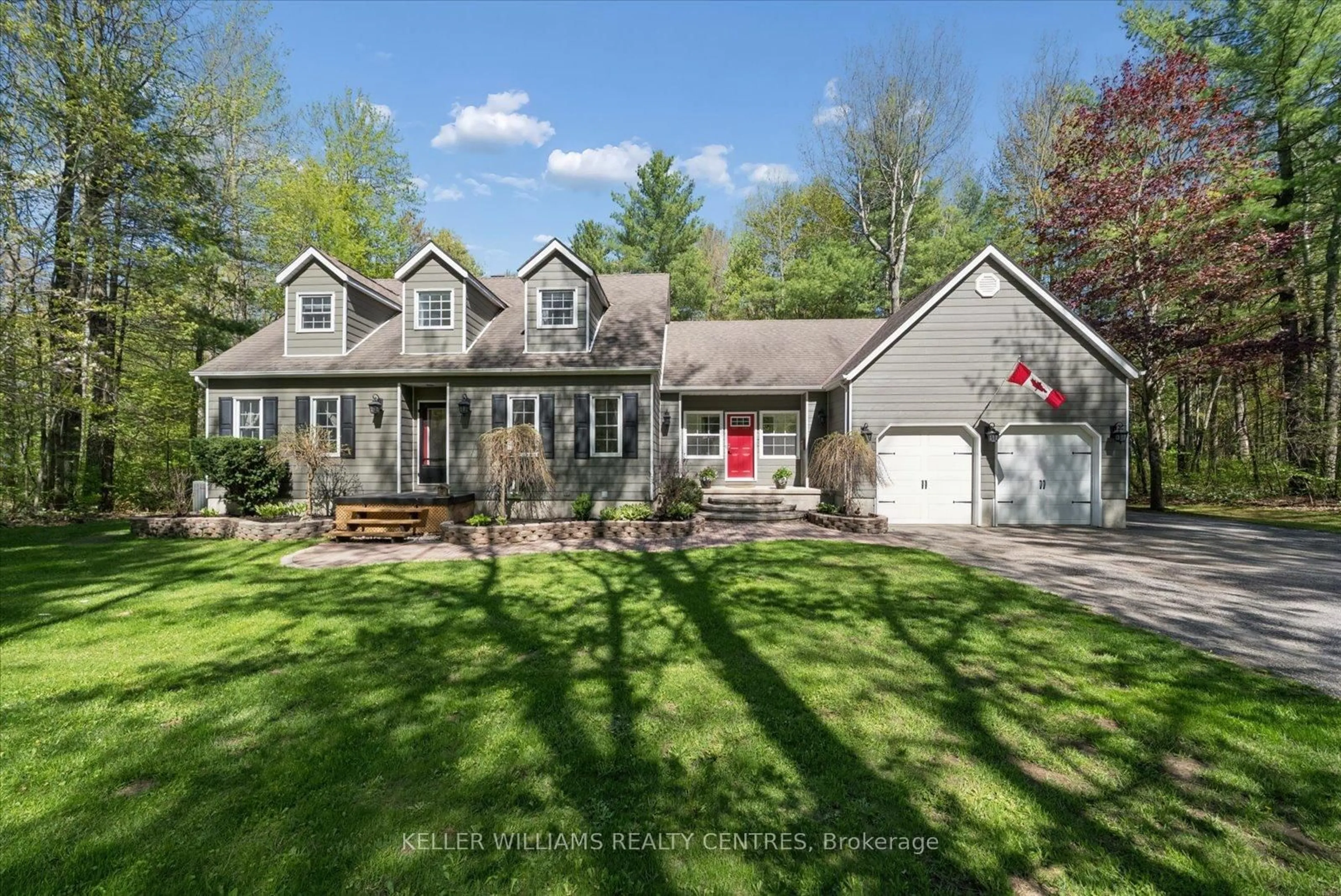 A pic from outside/outdoor area/front of a property/back of a property/a pic from drone, street for 48 Deer Lane, Adjala-Tosorontio Ontario L0M 1J0