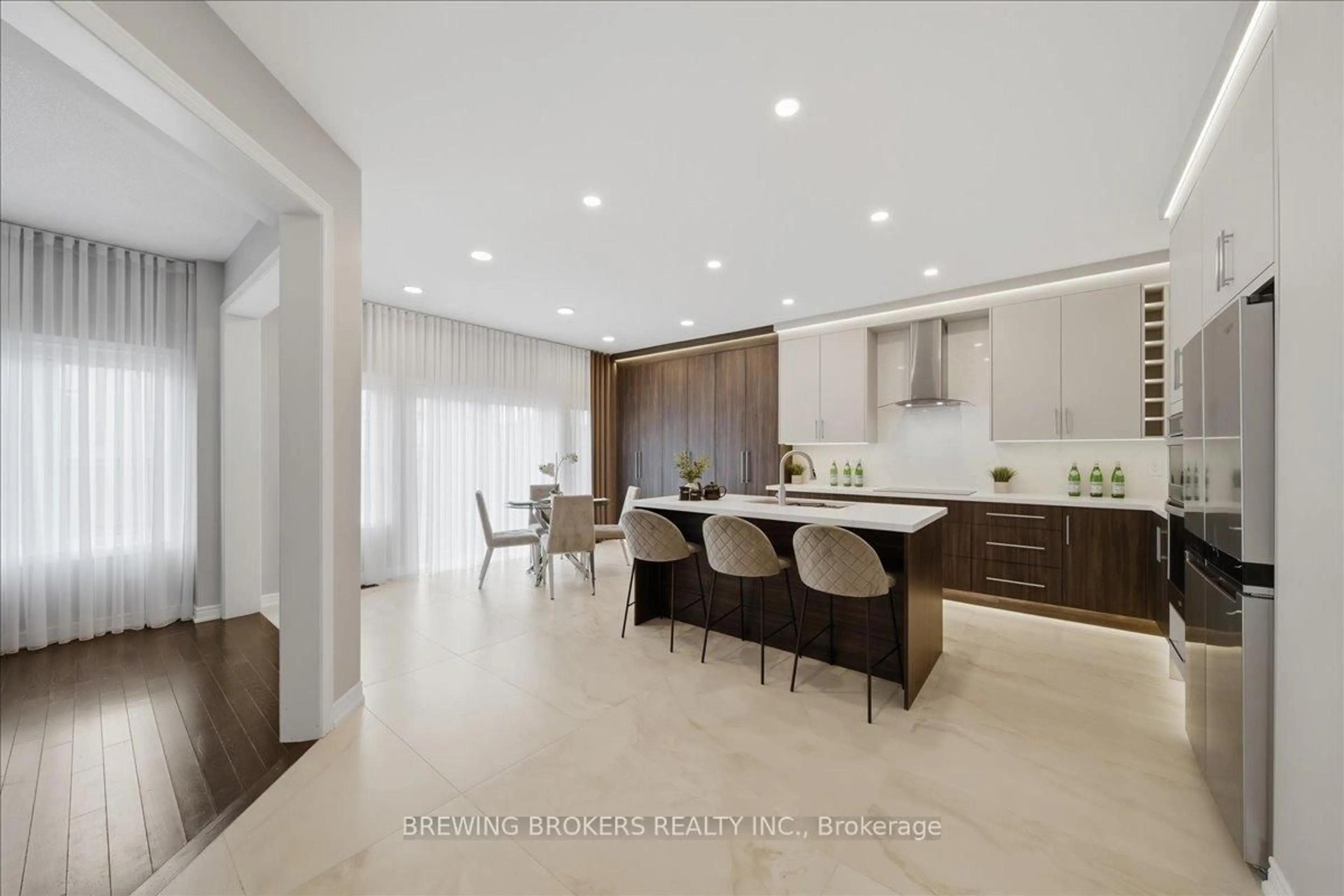 Contemporary kitchen, ceramic/tile floor for 977 Larter St, Innisfil Ontario L9S 0J9