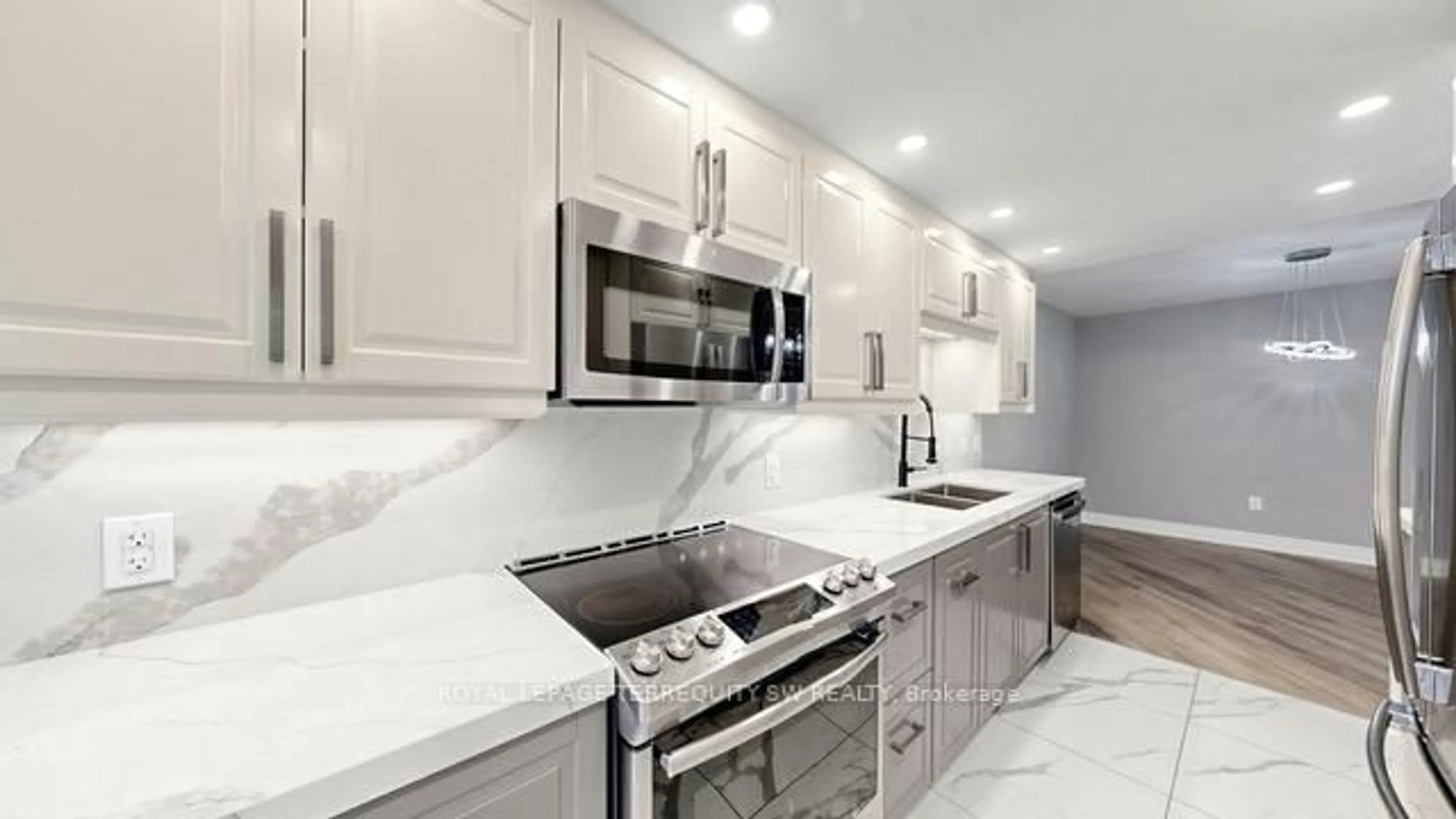 Contemporary kitchen, ceramic/tile floor for 7440 Bathurst St #512, Vaughan Ontario L4J 7K8