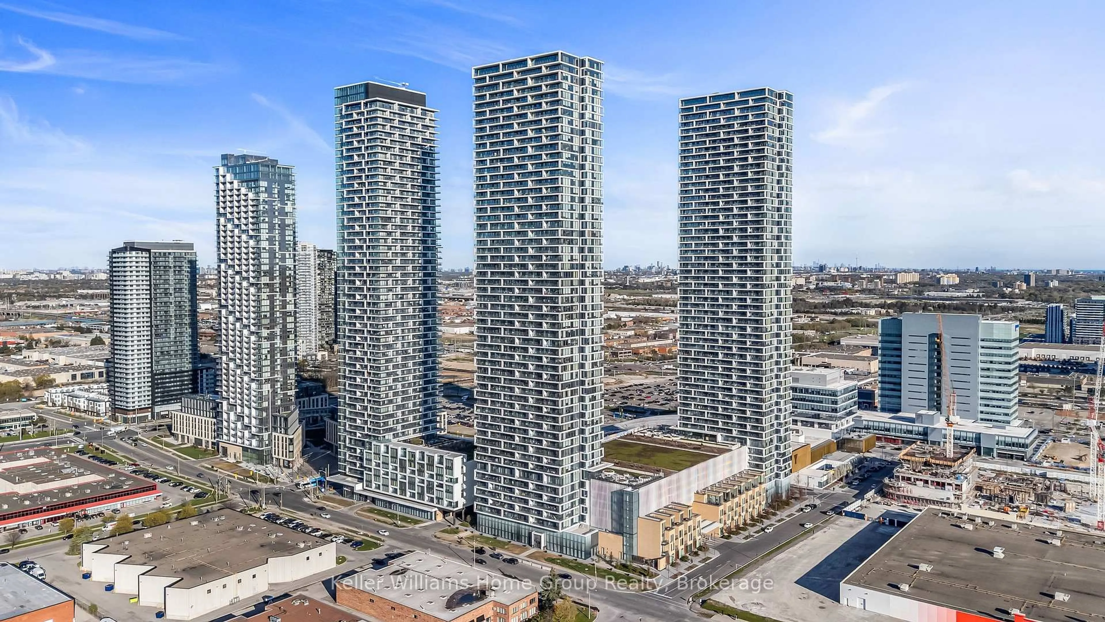 A pic from outside/outdoor area/front of a property/back of a property/a pic from drone, city buildings view from balcony for 898 Portage Pkwy #4805, Vaughan Ontario L4K 0J7
