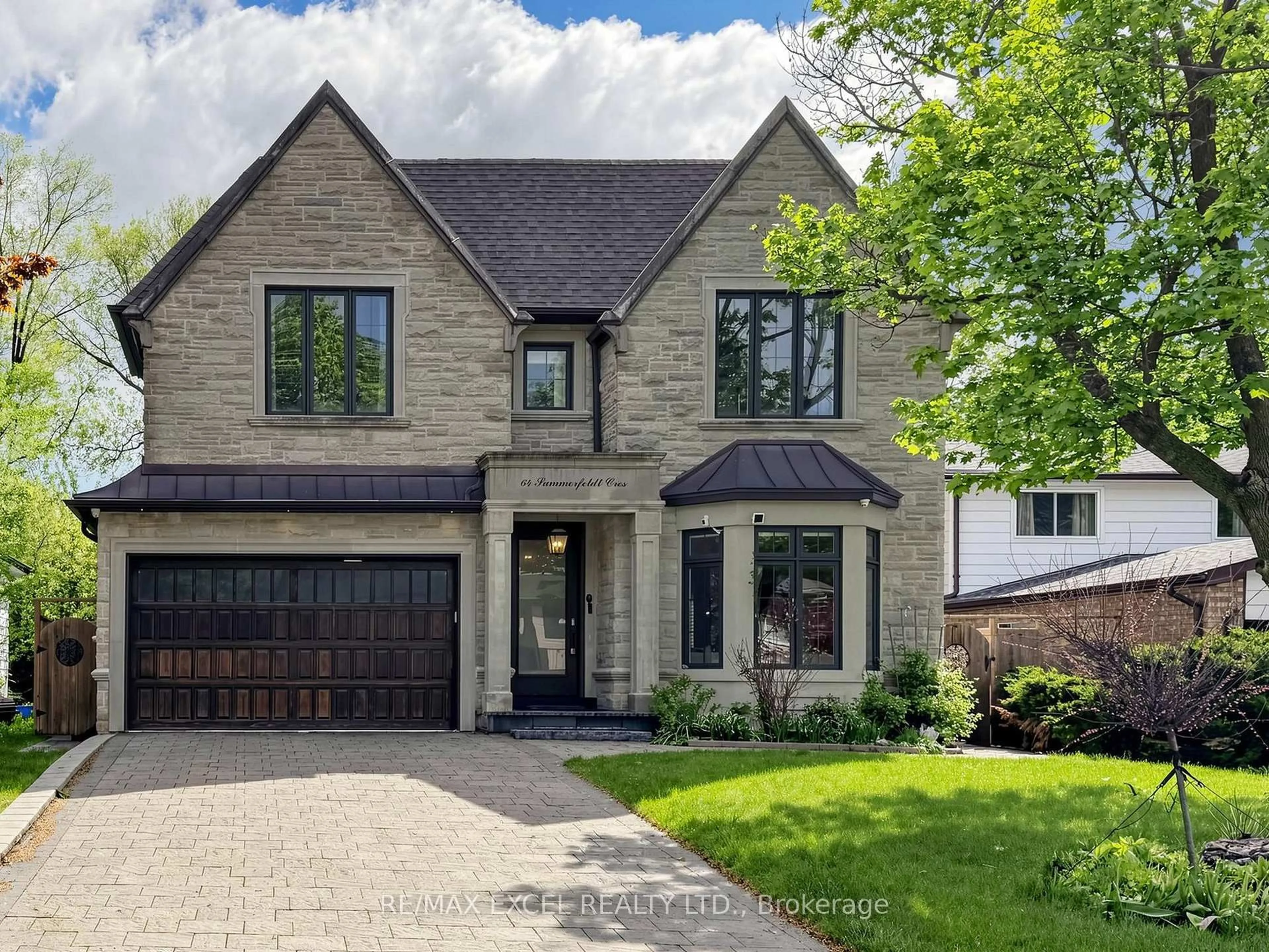 Home with brick exterior material, street for 64 SUMMERFELDT Cres, Markham Ontario L3R 2B2