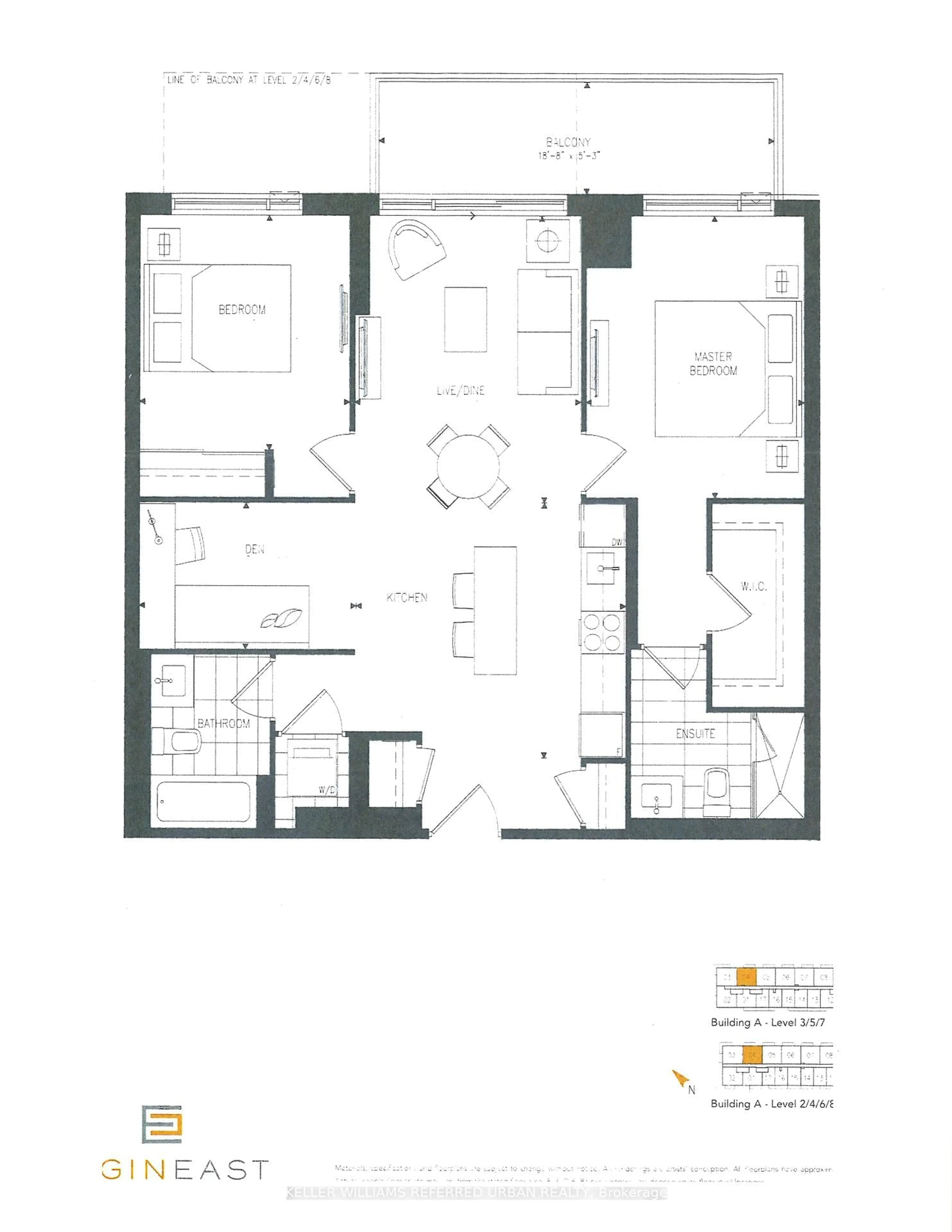 Floor plan for 6 David Eyer Rd ##404, Richmond Hill Ontario L4S 0N5