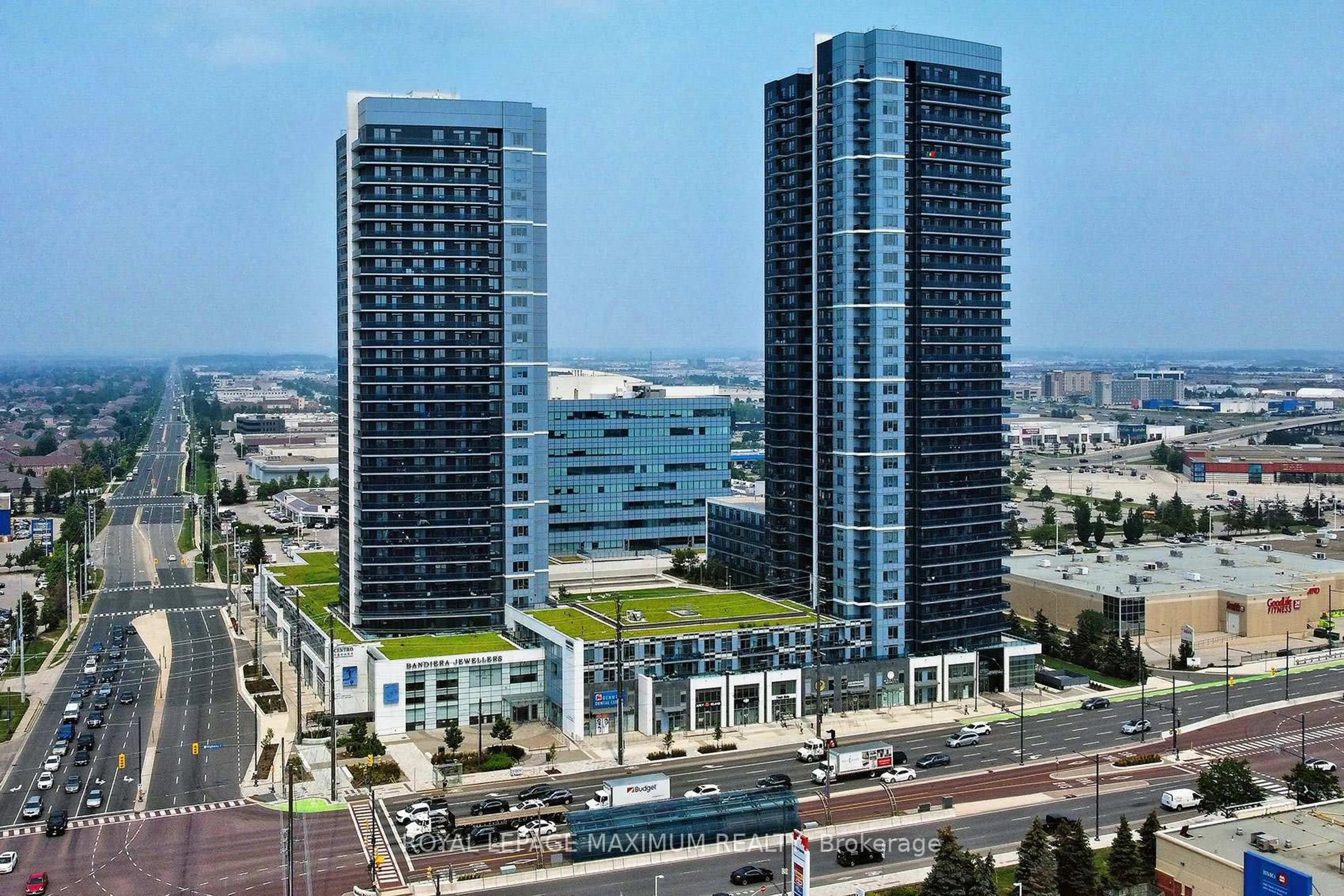 A pic from outside/outdoor area/front of a property/back of a property/a pic from drone, city buildings view from balcony for 3700 Highway 7 Rd #314, Vaughan Ontario L4L 0G8