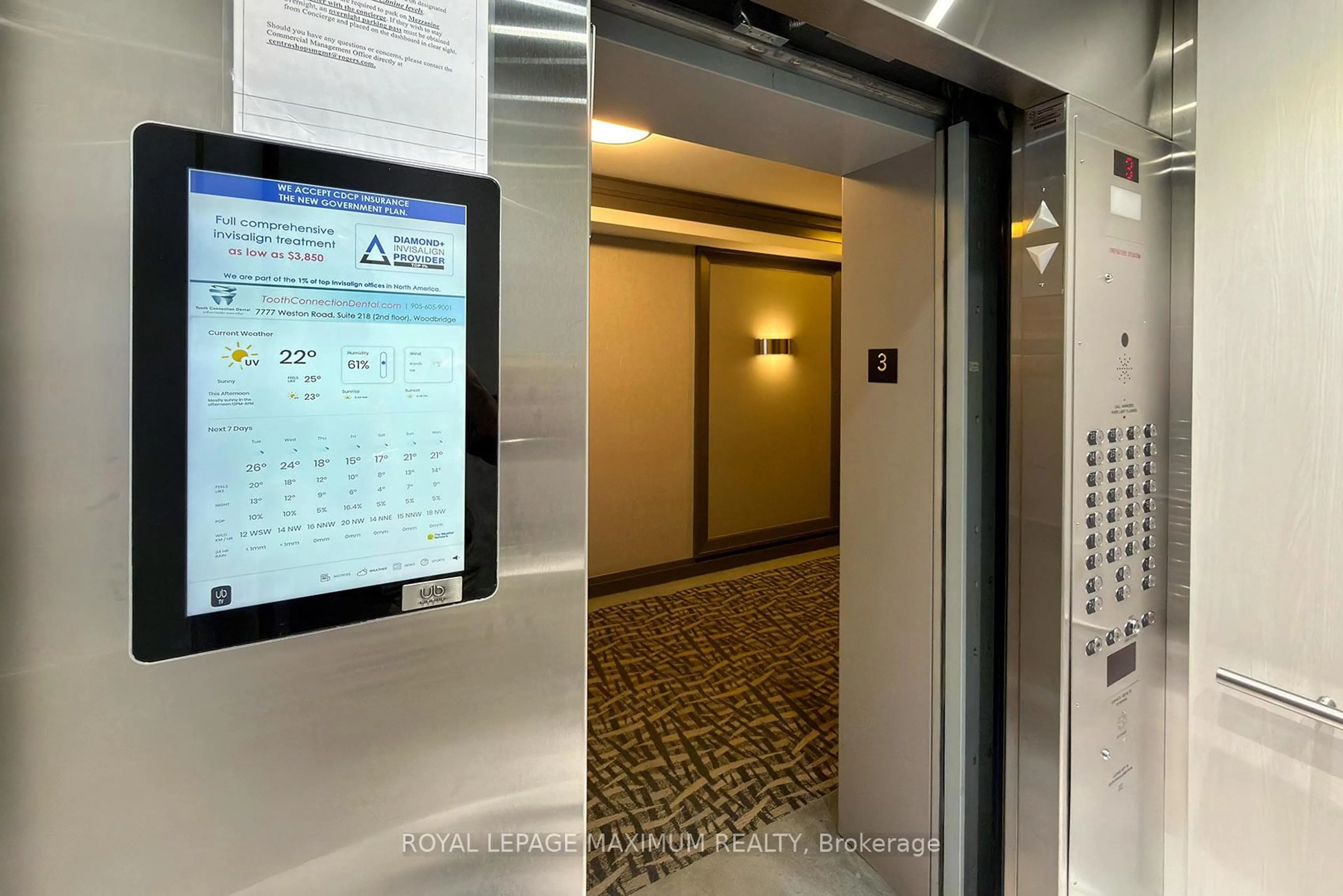 Indoor foyer for 3700 Highway 7 Rd #314, Vaughan Ontario L4L 0G8