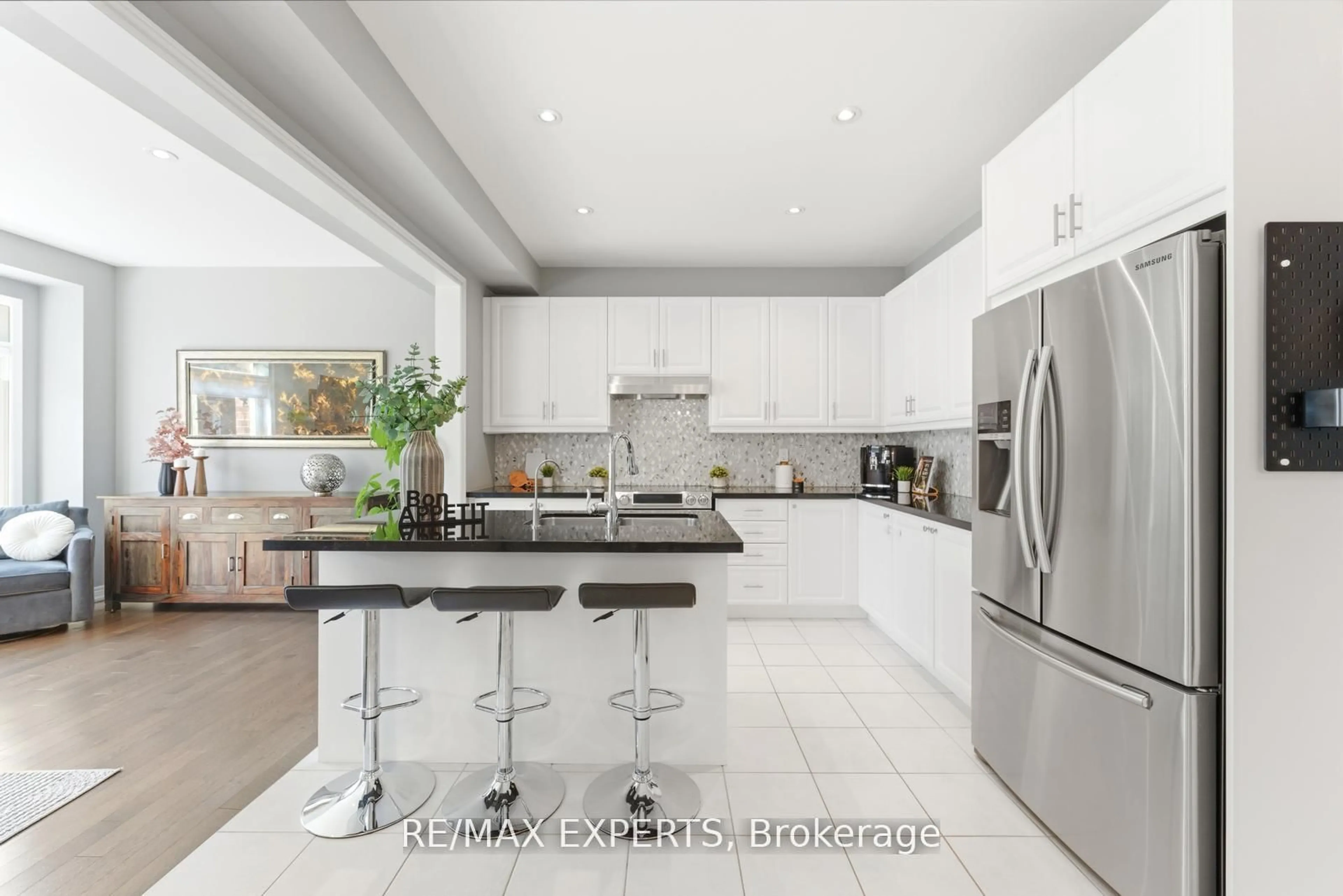 Contemporary kitchen, ceramic/tile floor for 45 Bright Land Dr, Vaughan Ontario L4H 3N5