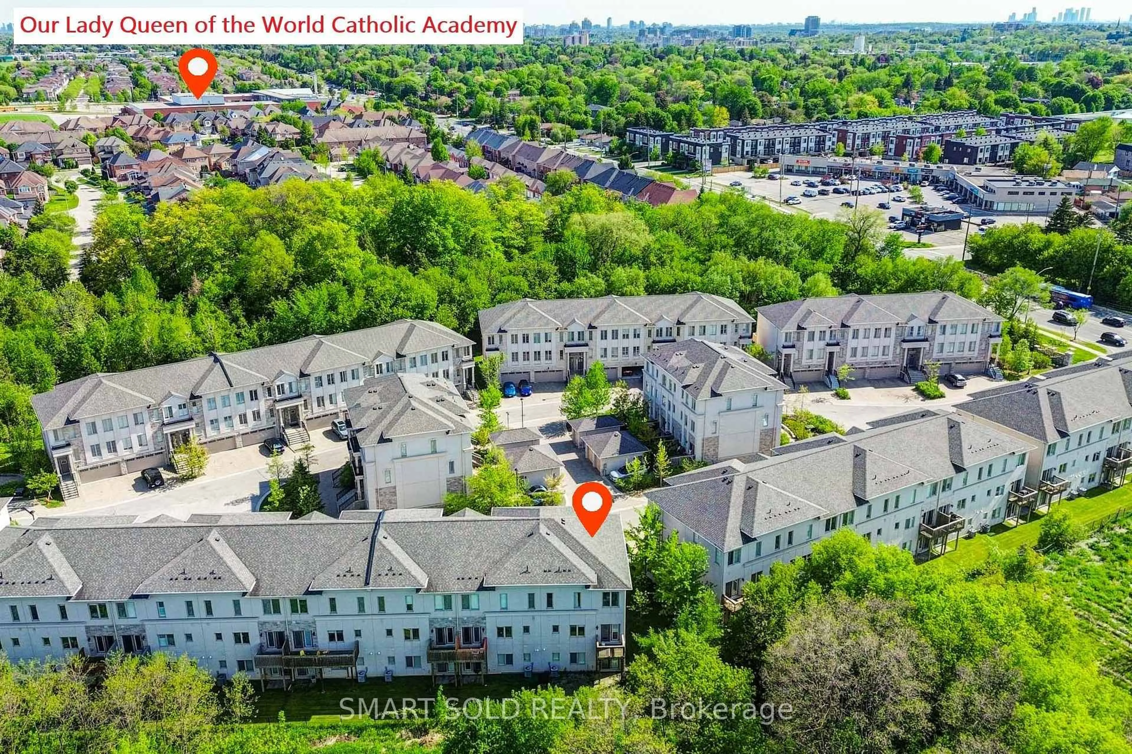 A pic from outside/outdoor area/front of a property/back of a property/a pic from drone, city buildings view from balcony for 29 Plowman Lane, Richmond Hill Ontario L4S 0G4