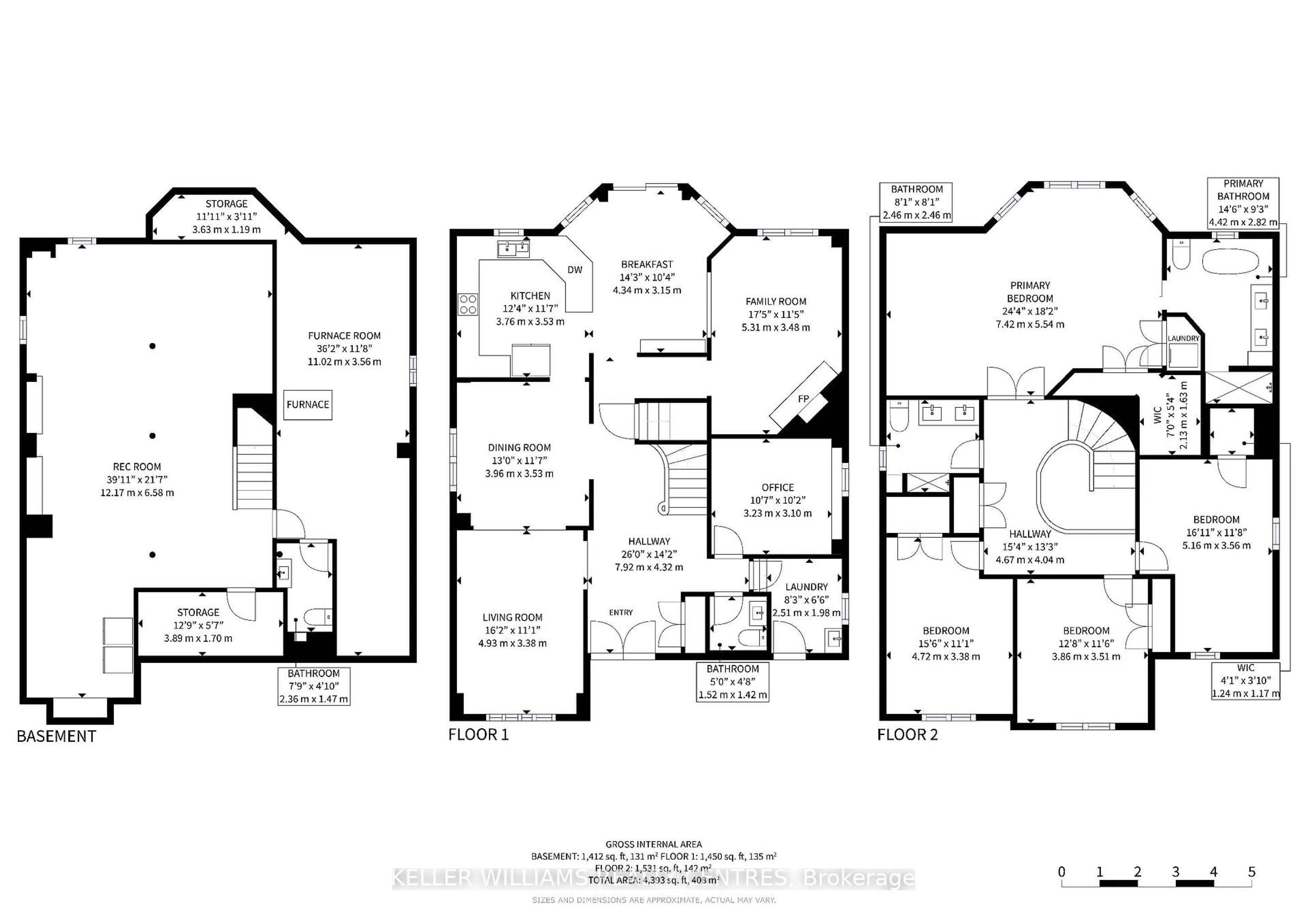 Floor plan for 349 Mccaffrey Rd, Newmarket Ontario L3X 1J2