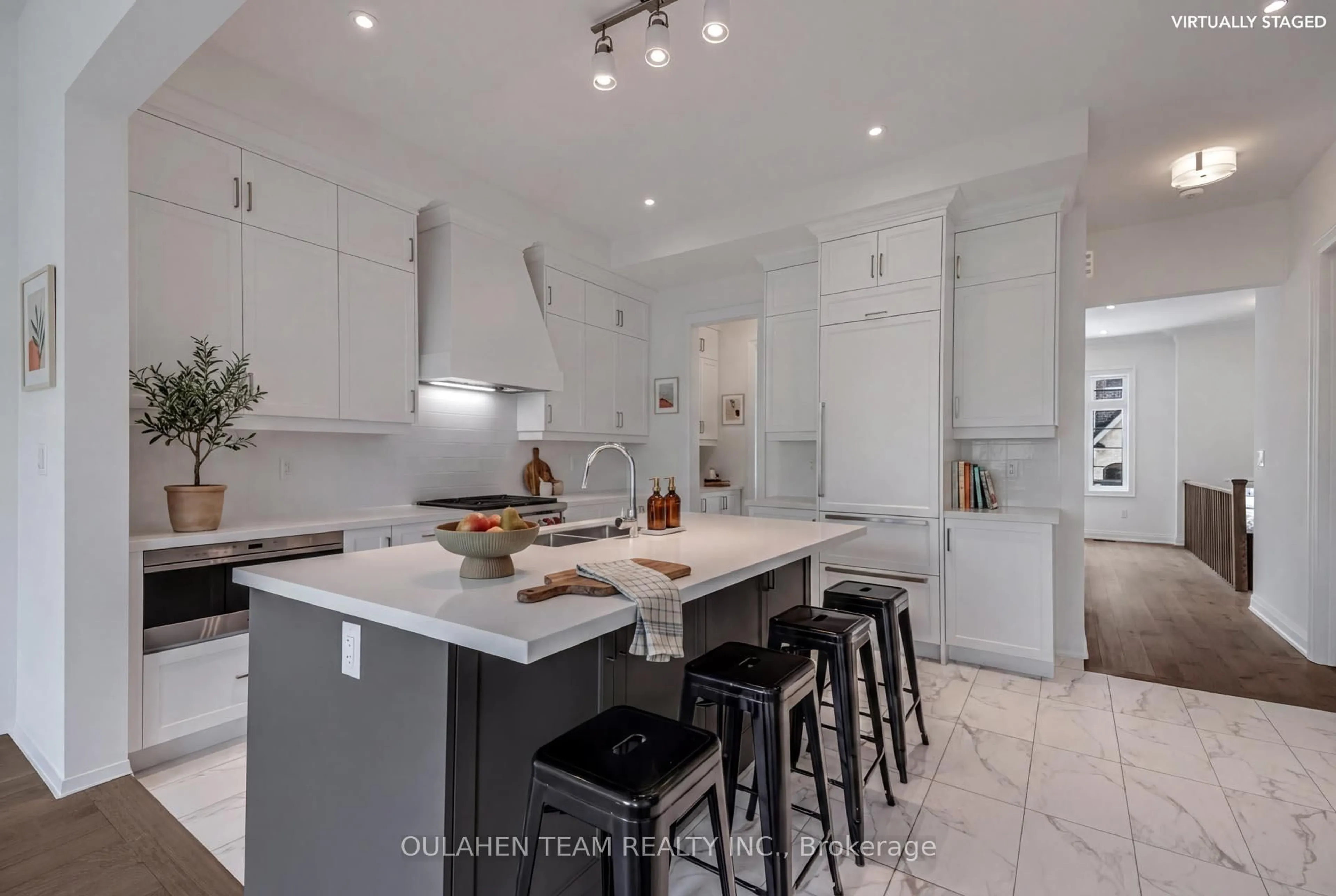 Contemporary kitchen, ceramic/tile floor for 75 West Village Lane, Markham Ontario L6C 3L5