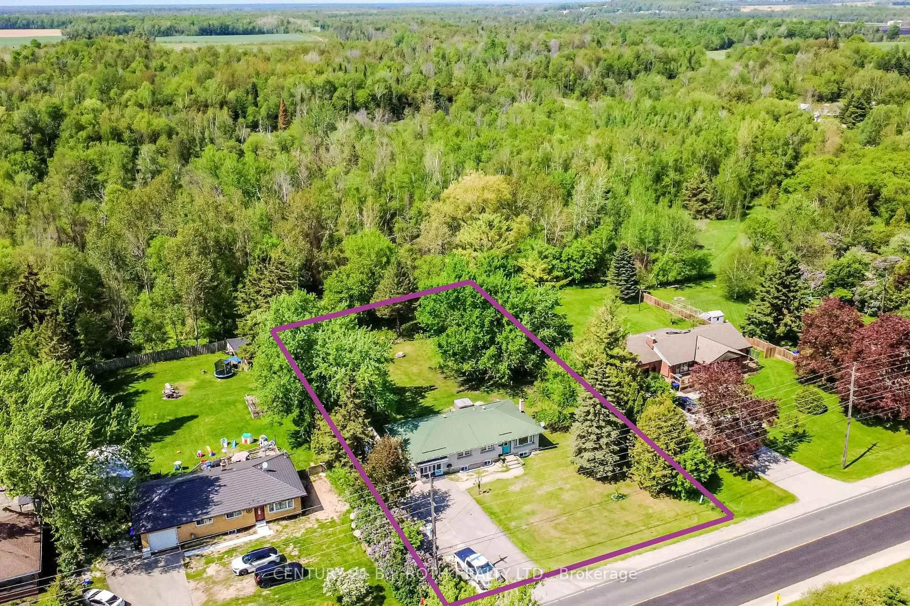 A pic from outside/outdoor area/front of a property/back of a property/a pic from drone, water/lake/river/ocean view for 7906 Main St, Adjala-Tosorontio Ontario L0M 1J0