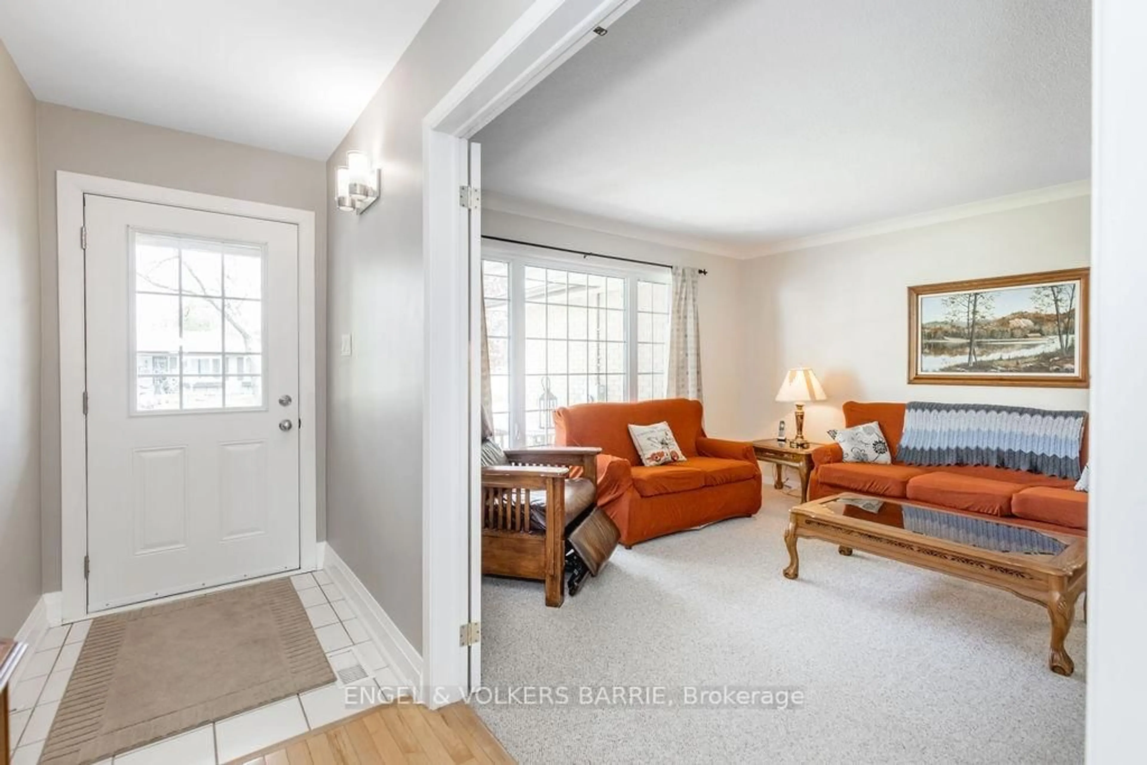 Living room with furniture, unknown for 12 Ellen St, Essa Ontario L0L 2N0