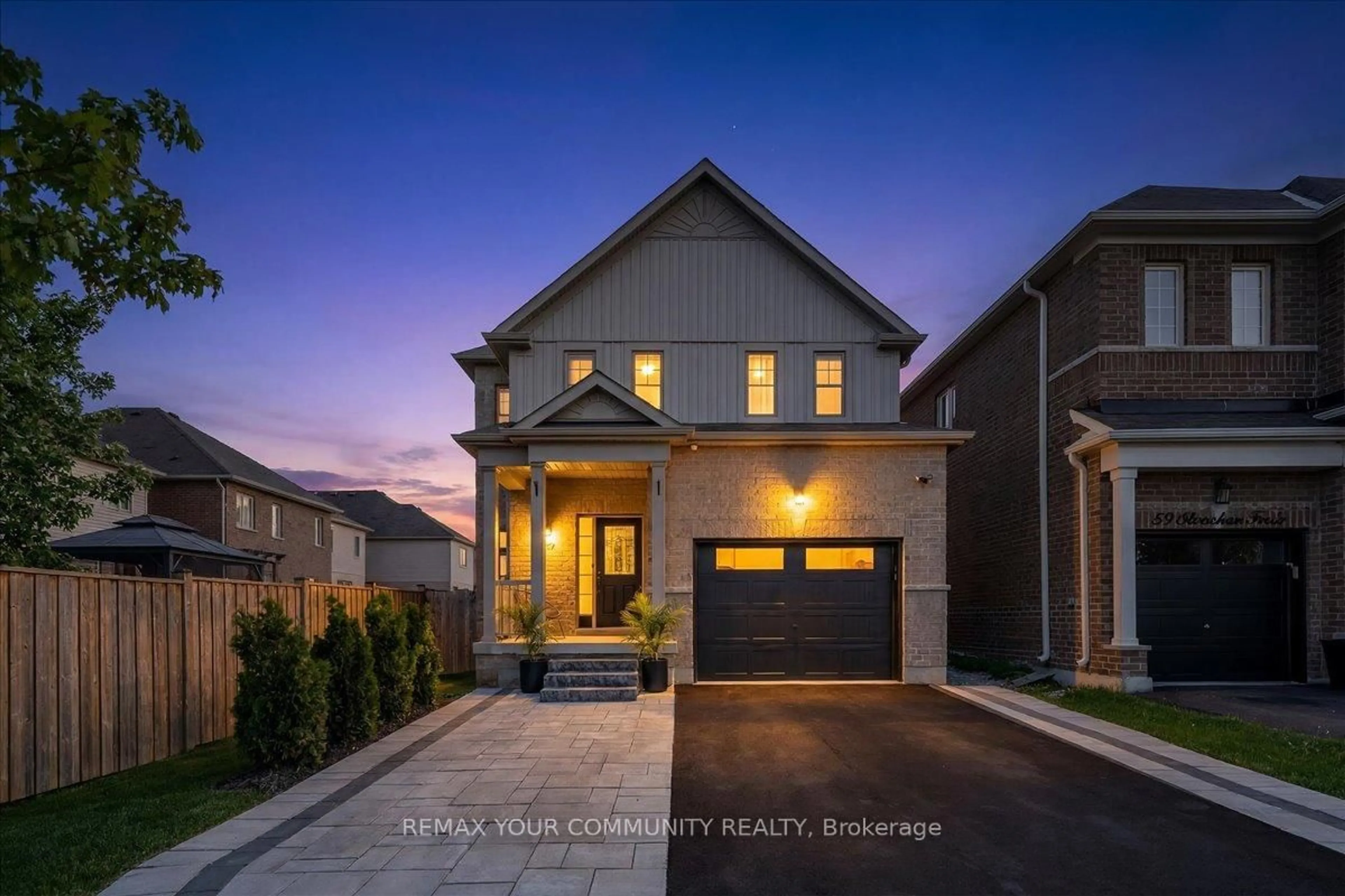 Home with brick exterior material, street for 57 Strachan Tr, New Tecumseth Ontario L0G 1A0