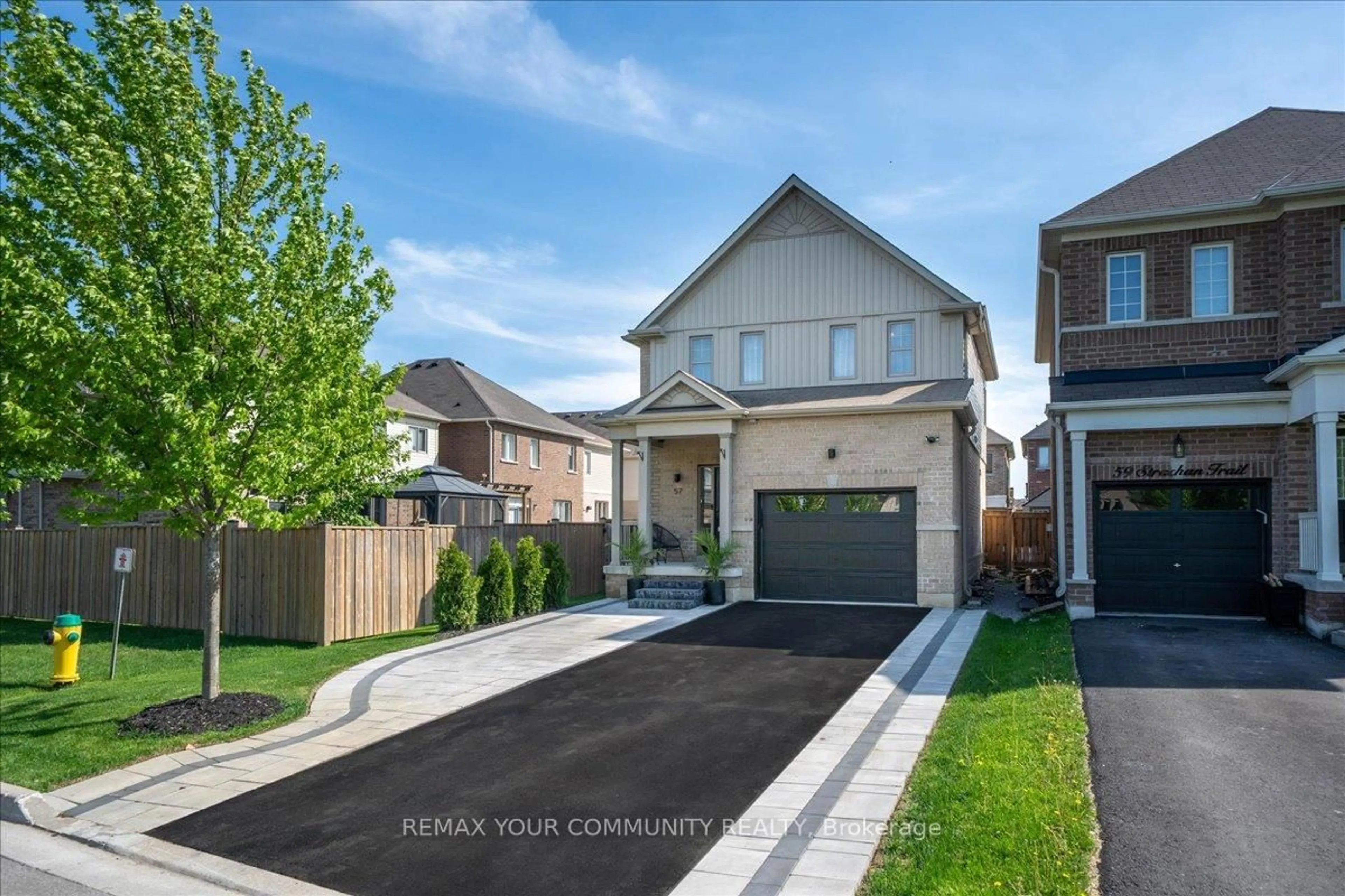 Home with brick exterior material, street for 57 Strachan Tr, New Tecumseth Ontario L0G 1A0