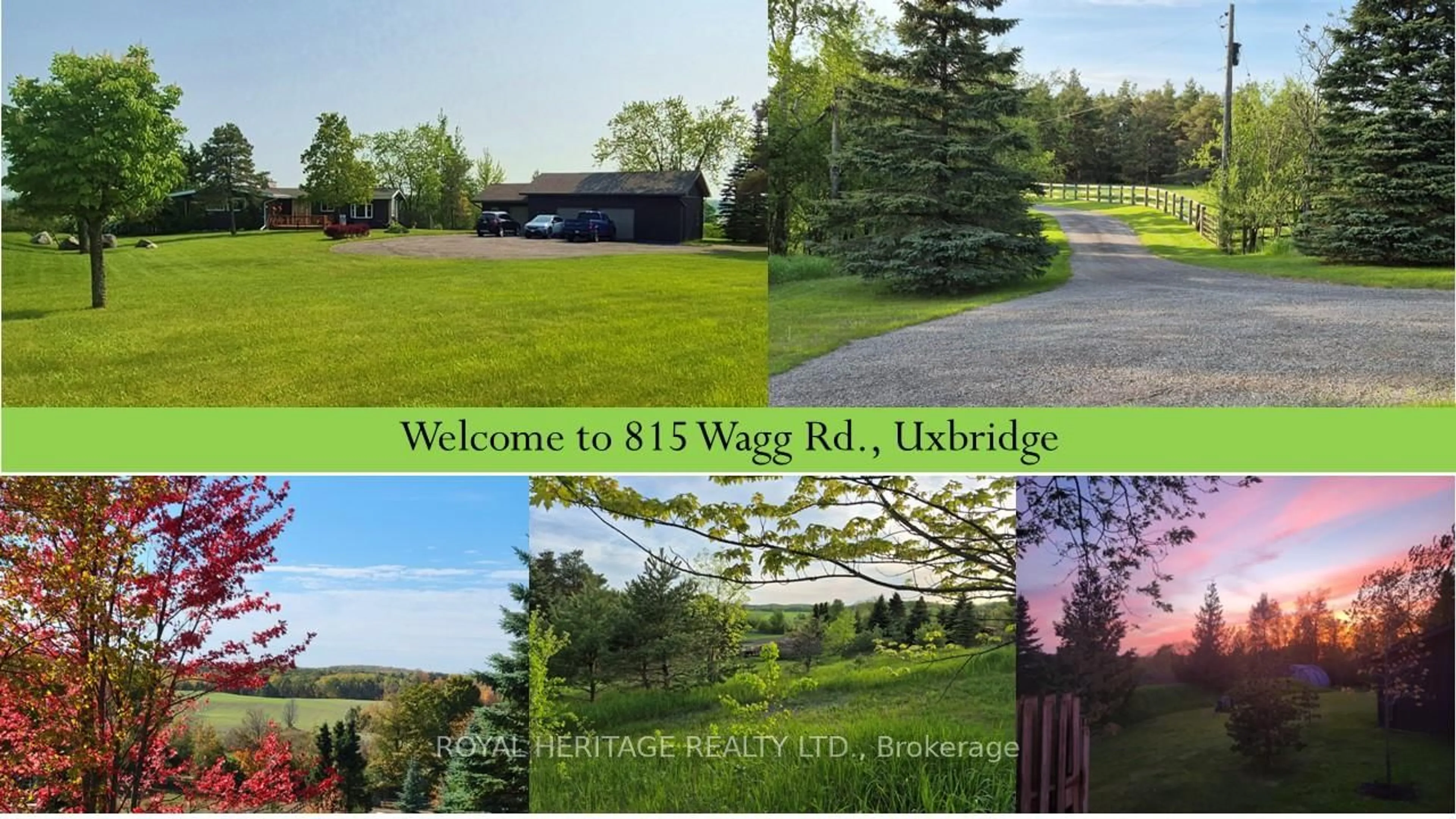 A pic from outside/outdoor area/front of a property/back of a property/a pic from drone, water/lake/river/ocean view for 815 Wagg Rd, Uxbridge Ontario L9P 0K9