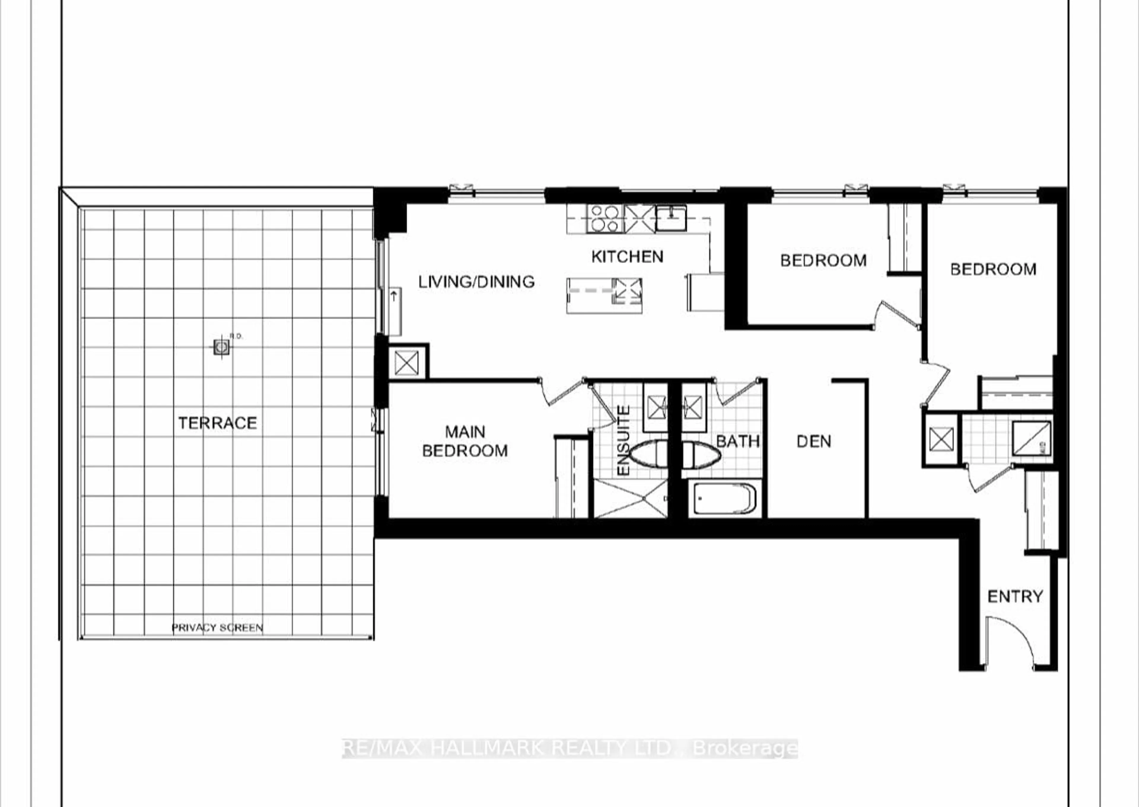 Floor plan for 8 Beverley Glen Blvd #1101, Vaughan Ontario L4J 0L5