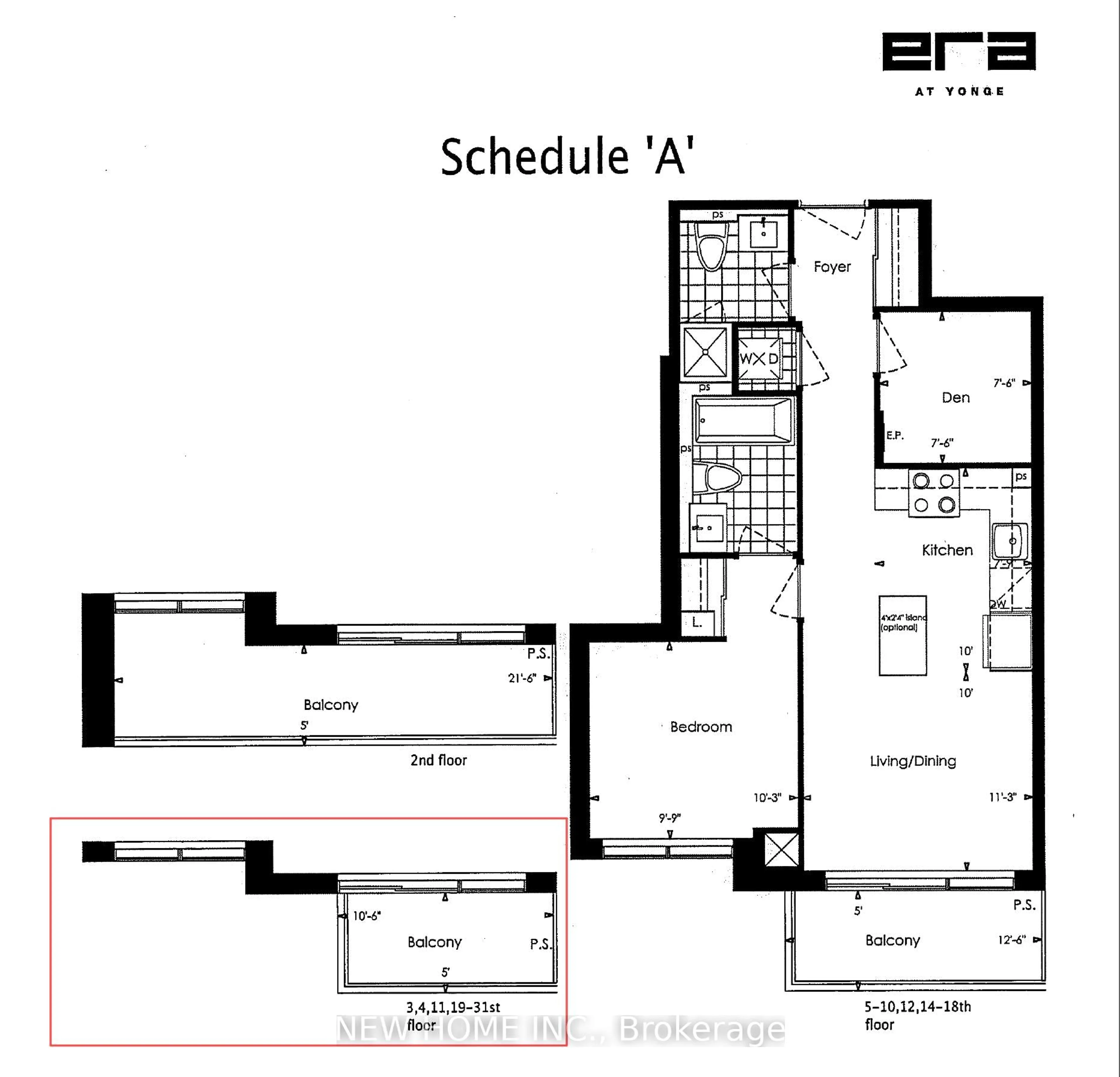 Floor plan for 105 Oneida Cres #306, Richmond Hill Ontario L4B 0H6