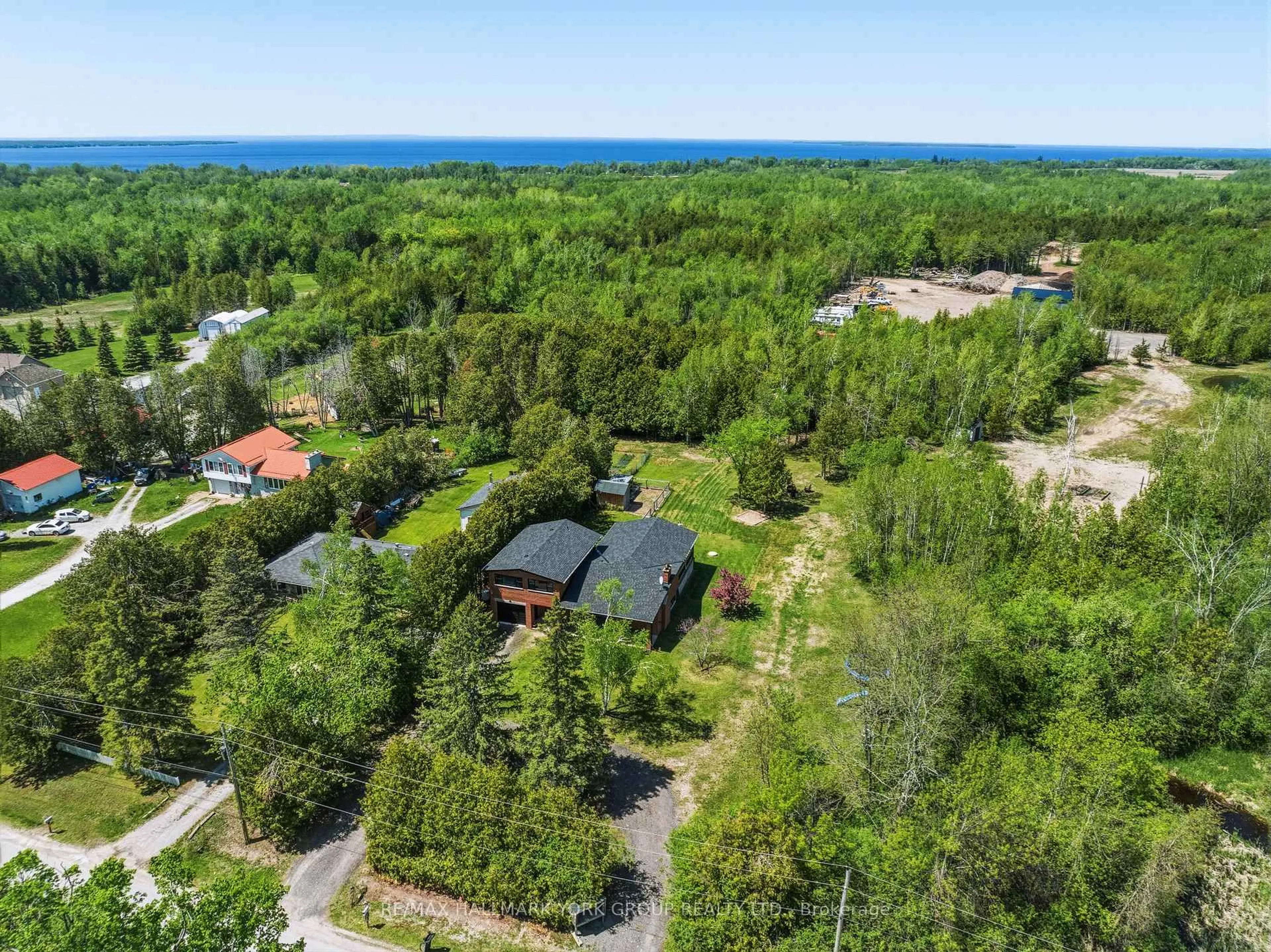 A pic from outside/outdoor area/front of a property/back of a property/a pic from drone, water/lake/river/ocean view for 135 Concession 14 Rd, Brock Ontario L0E 1N0