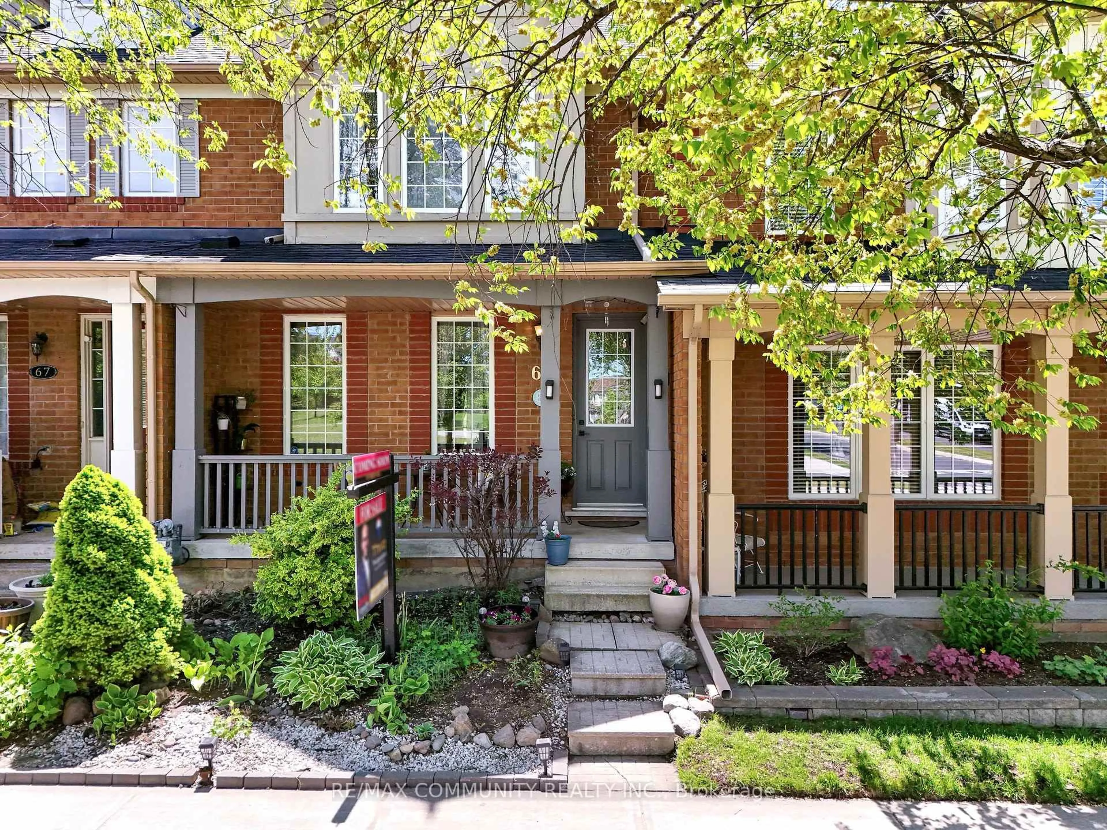 Home with brick exterior material, street for 65 White's Hill Ave, Markham Ontario L6B 1C2
