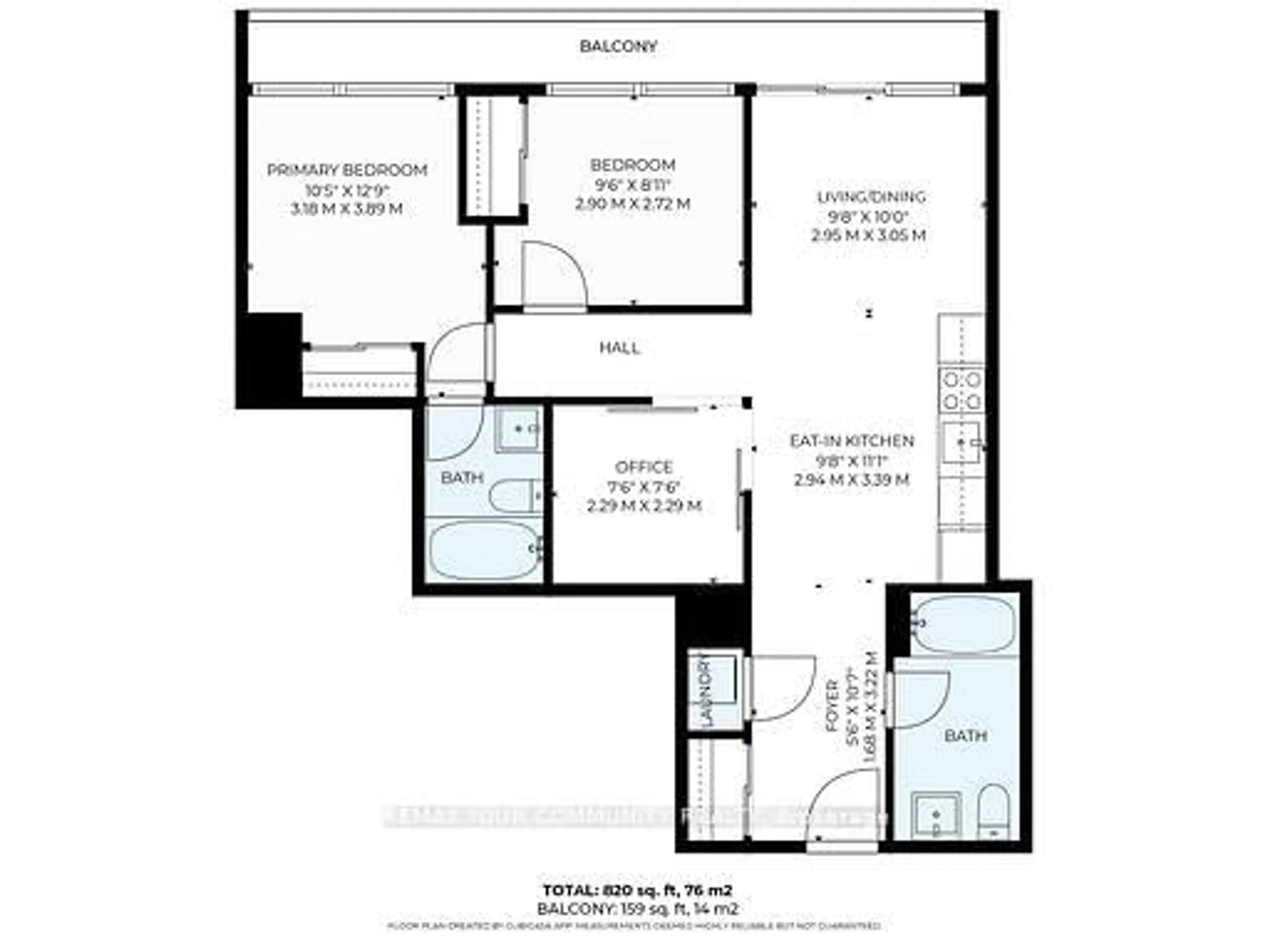 Floor plan for 5 Buttermill Ave #4601, Vaughan Ontario L4K 0J5