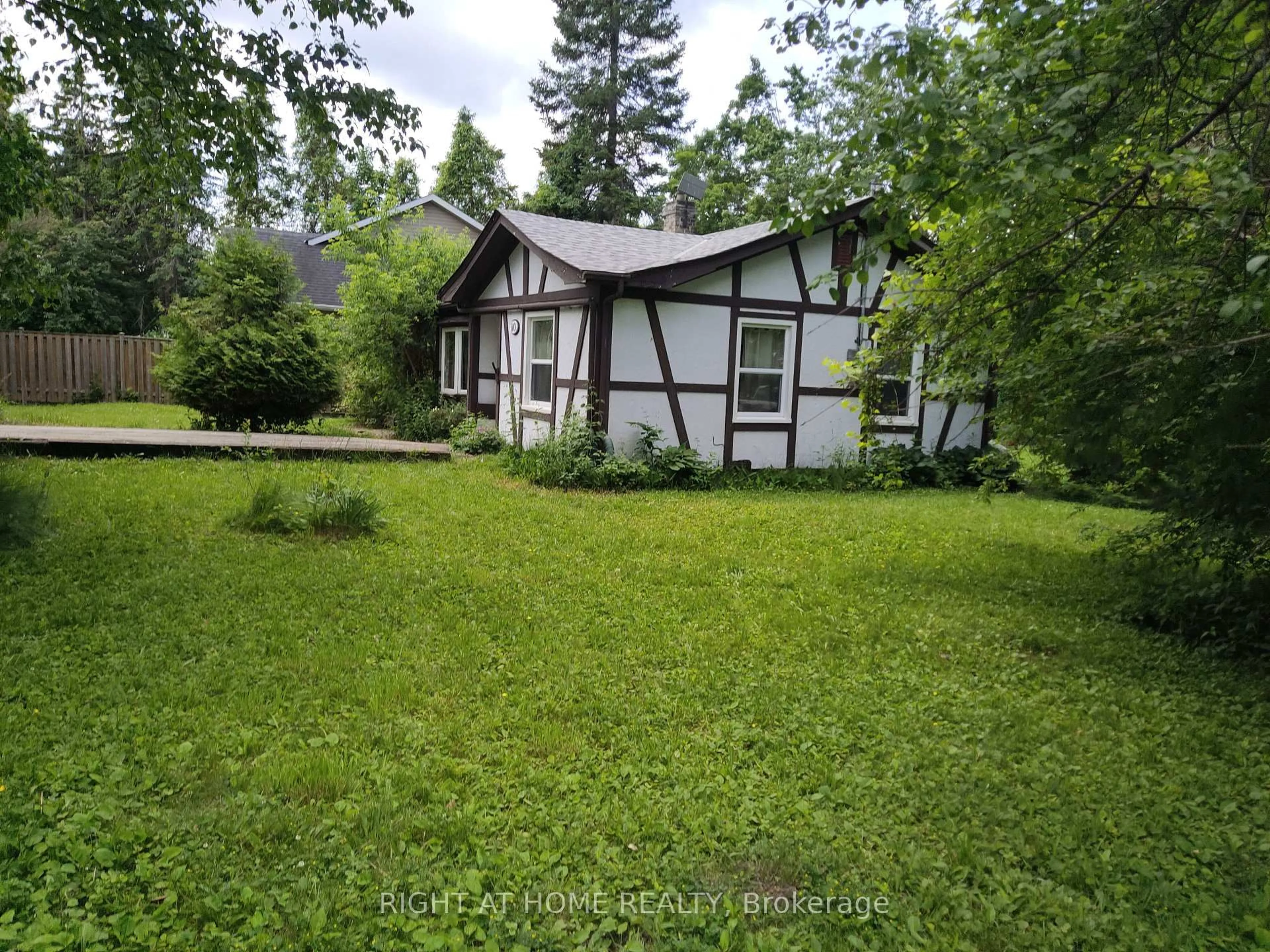 A pic from outside/outdoor area/front of a property/back of a property/a pic from drone, forest/trees view for 110 Ethel Park Dr, Brock Ontario L0K 1A0