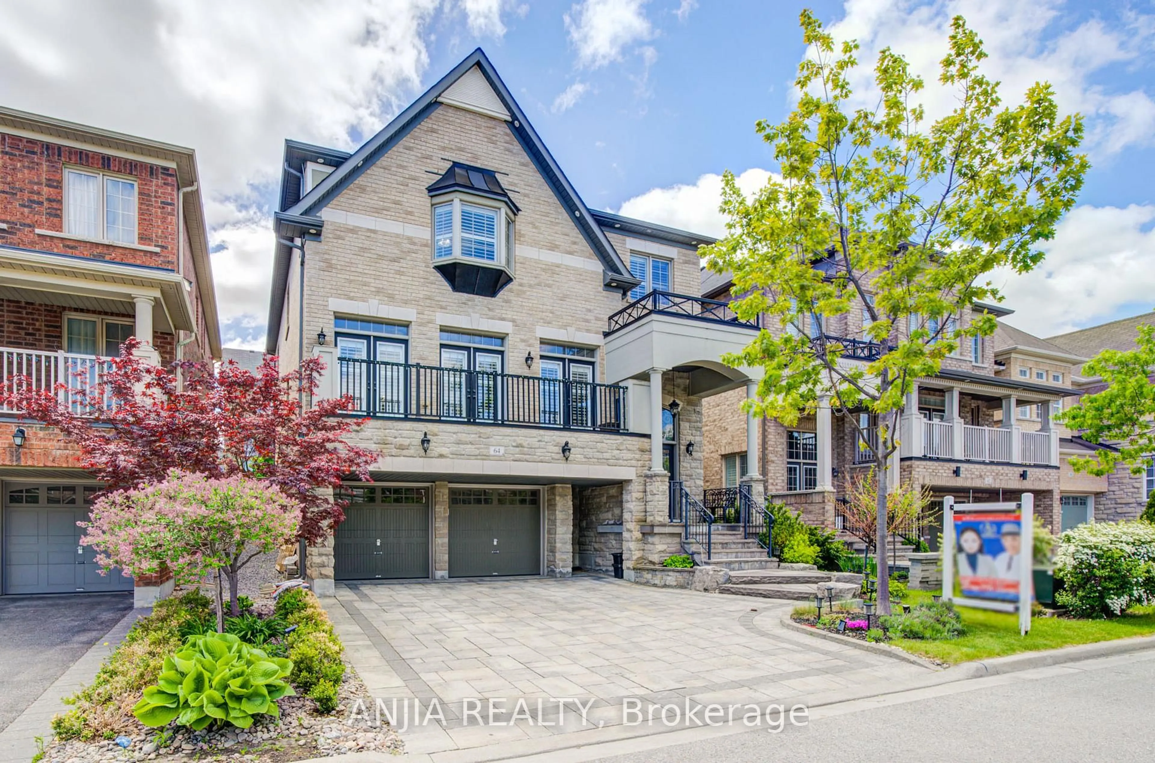 Home with brick exterior material, street for 64 Frederick Stamm Cres, Markham Ontario L6C 0X3