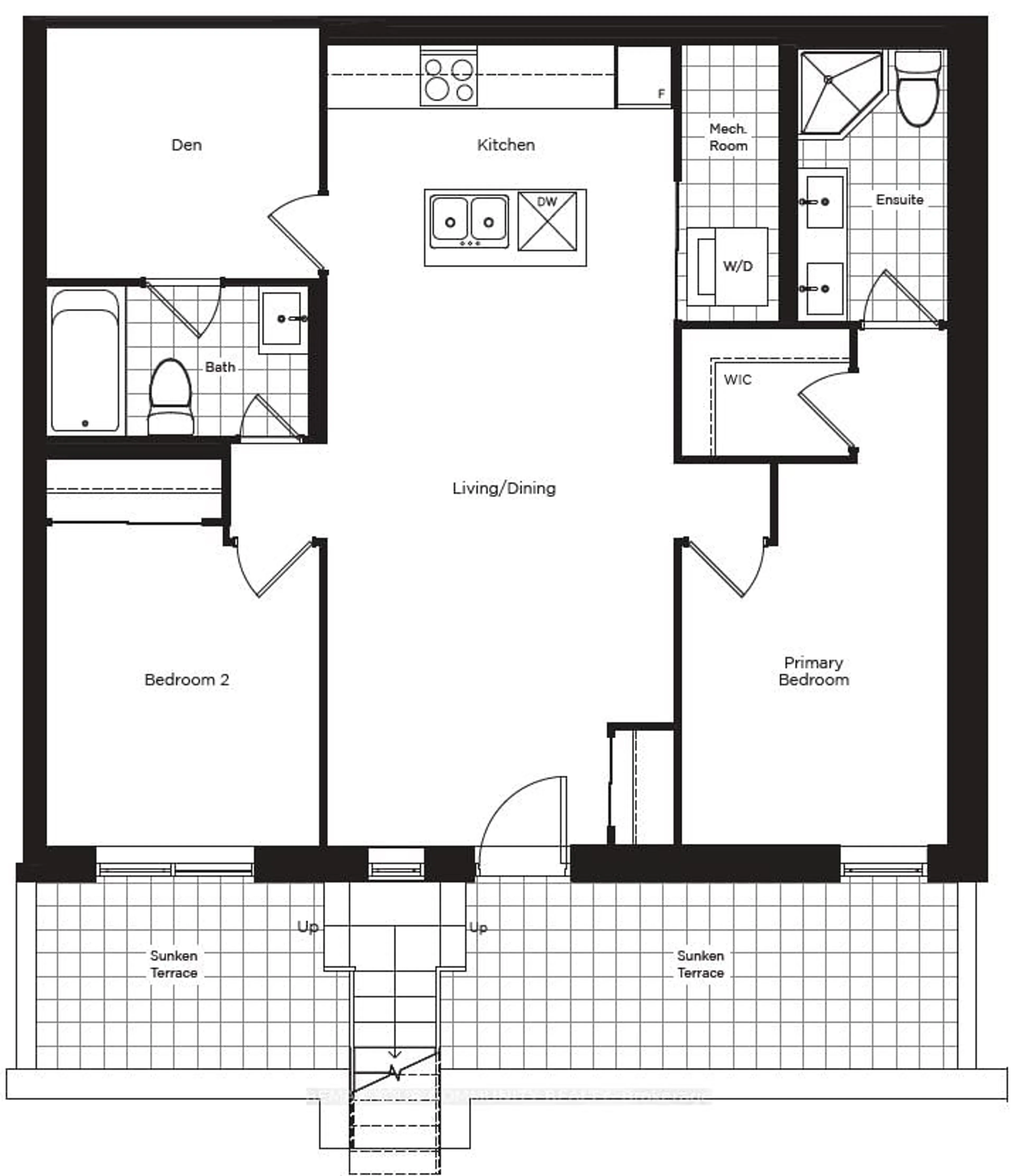 Floor plan for 15100 Yonge St #6B, Aurora Ontario L4G 4C8