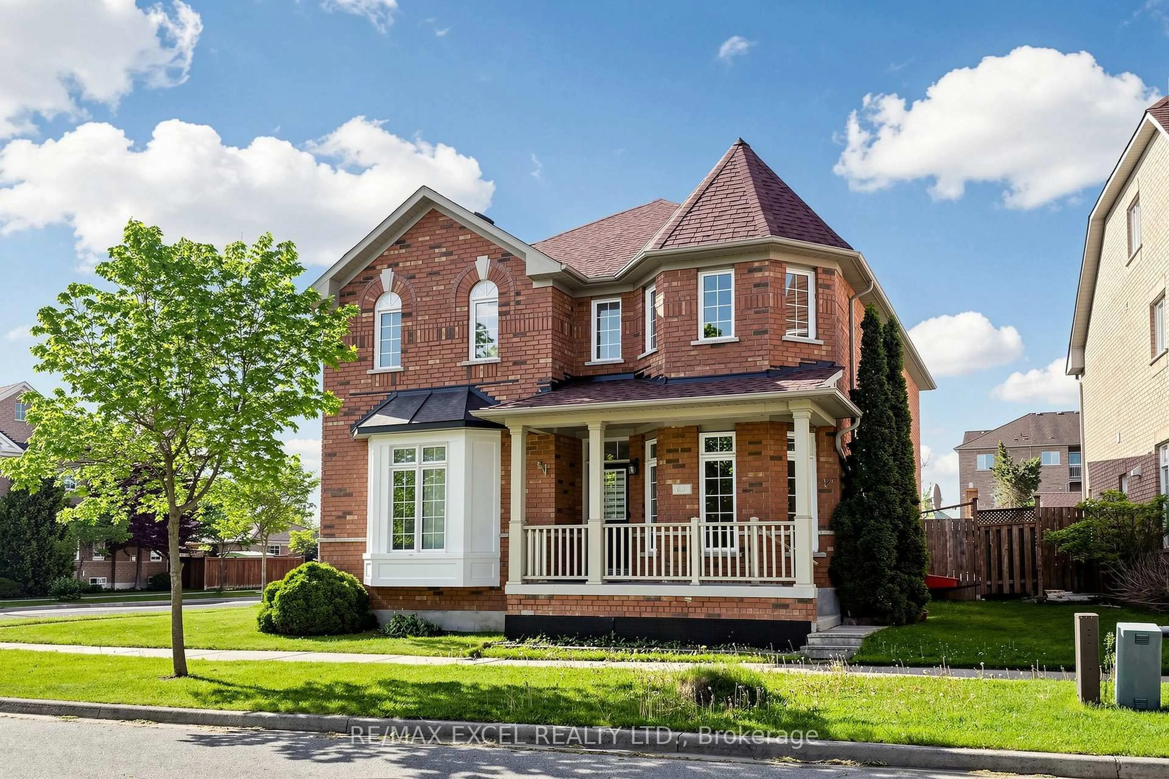 Home with brick exterior material, street for 63 Rainbow Valley Cres, Markham Ontario L6E 1M2