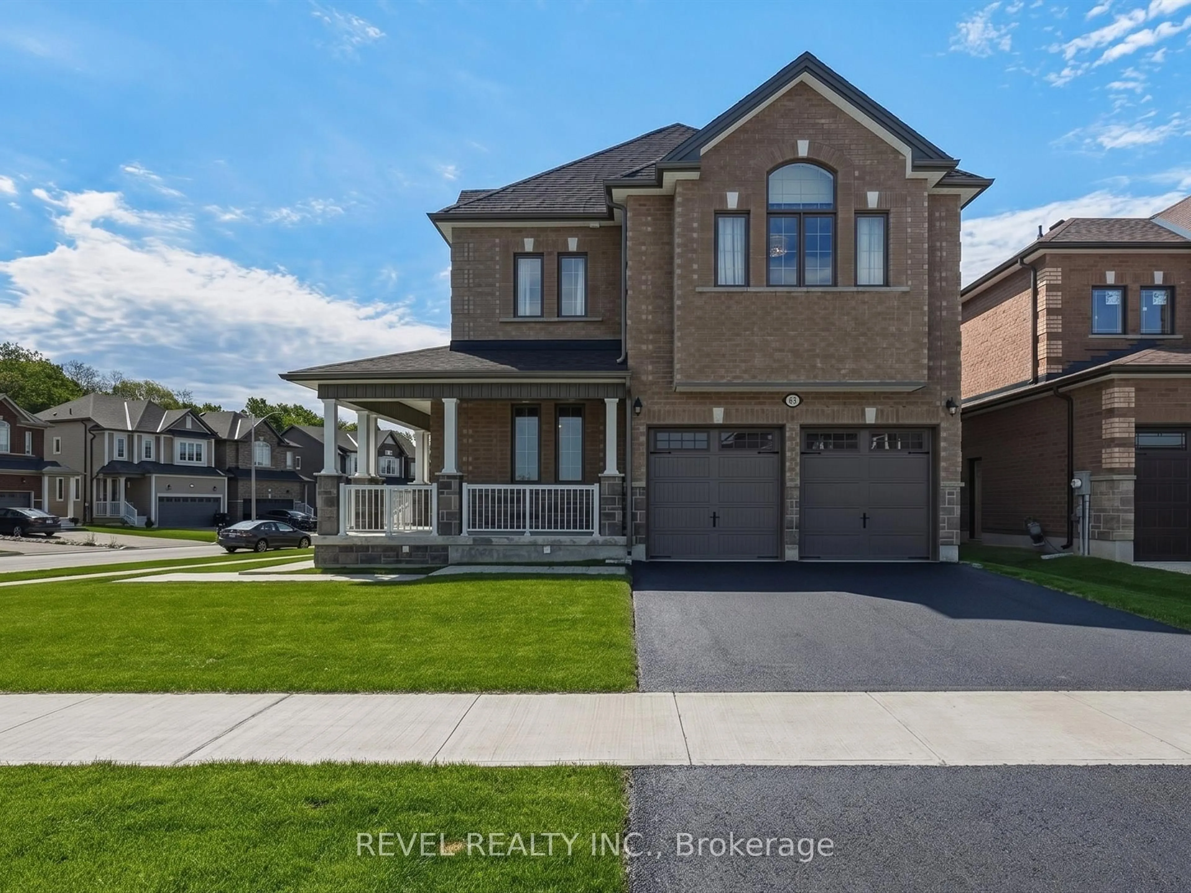 Home with brick exterior material, street for 63 Wood Cres, Essa Ontario L3W 0M5