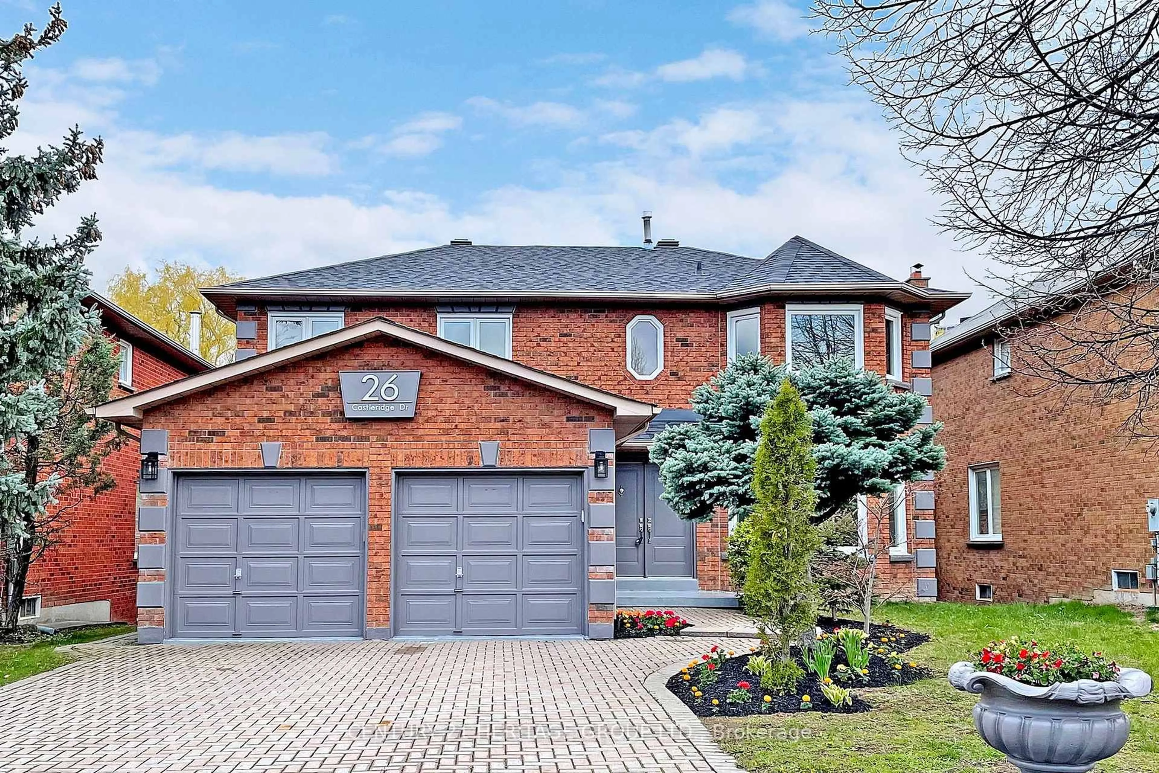 Home with brick exterior material, street for 26 Castleridge Dr, Richmond Hill Ontario L4B 1N9