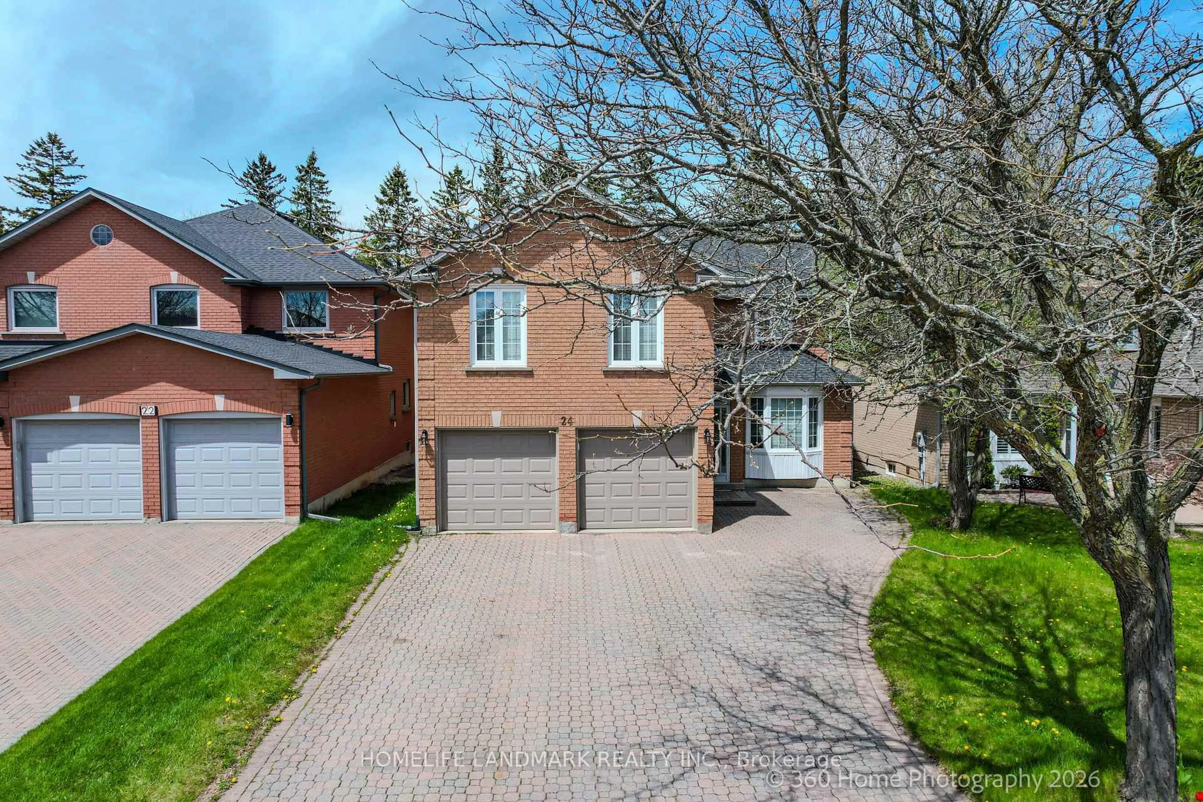 Home with brick exterior material, street for 24 Loyal Blue Cres, Richmond Hill Ontario L4S 1A3