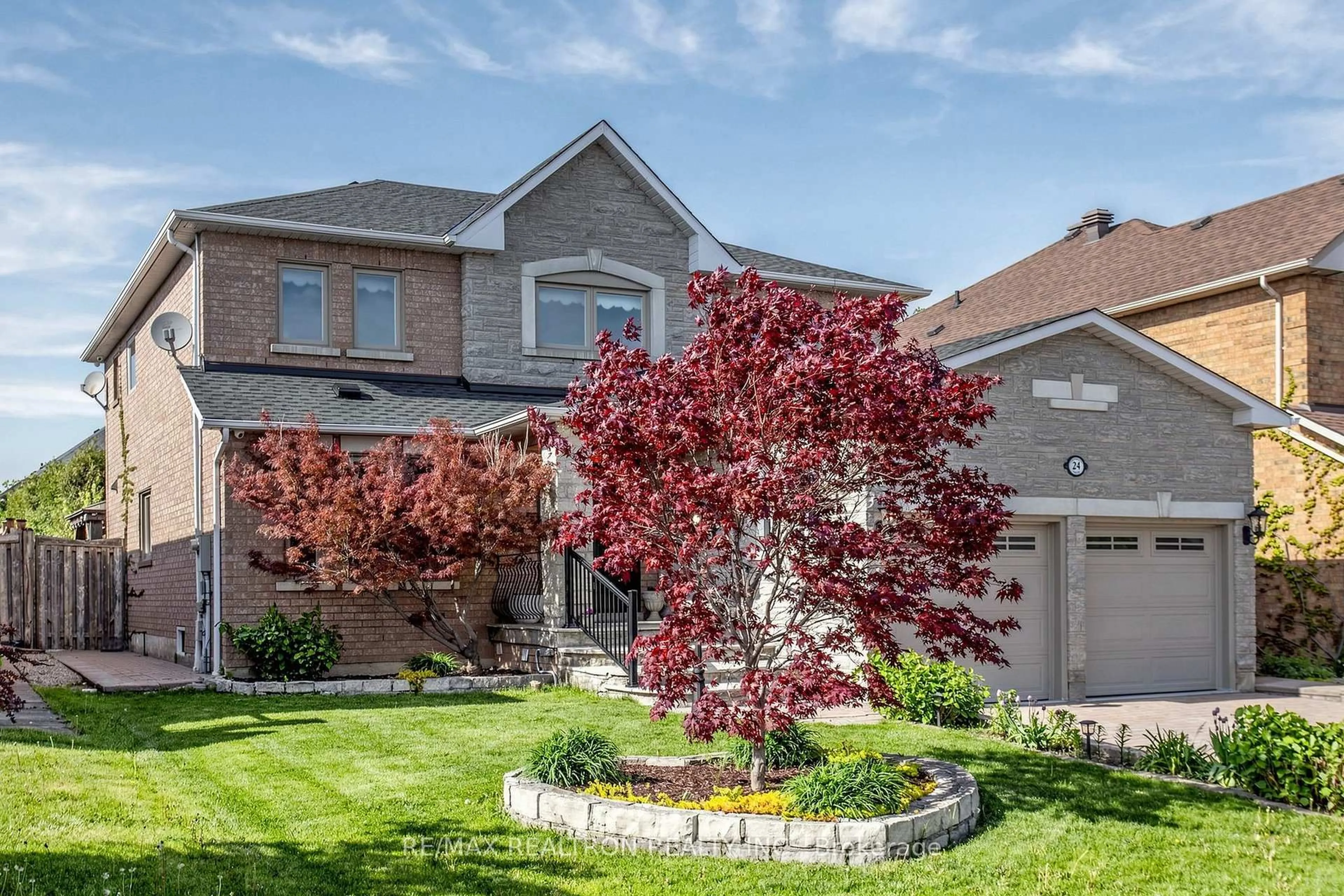 Home with brick exterior material, street for 24 Drummond Dr, Vaughan Ontario L6A 2M5