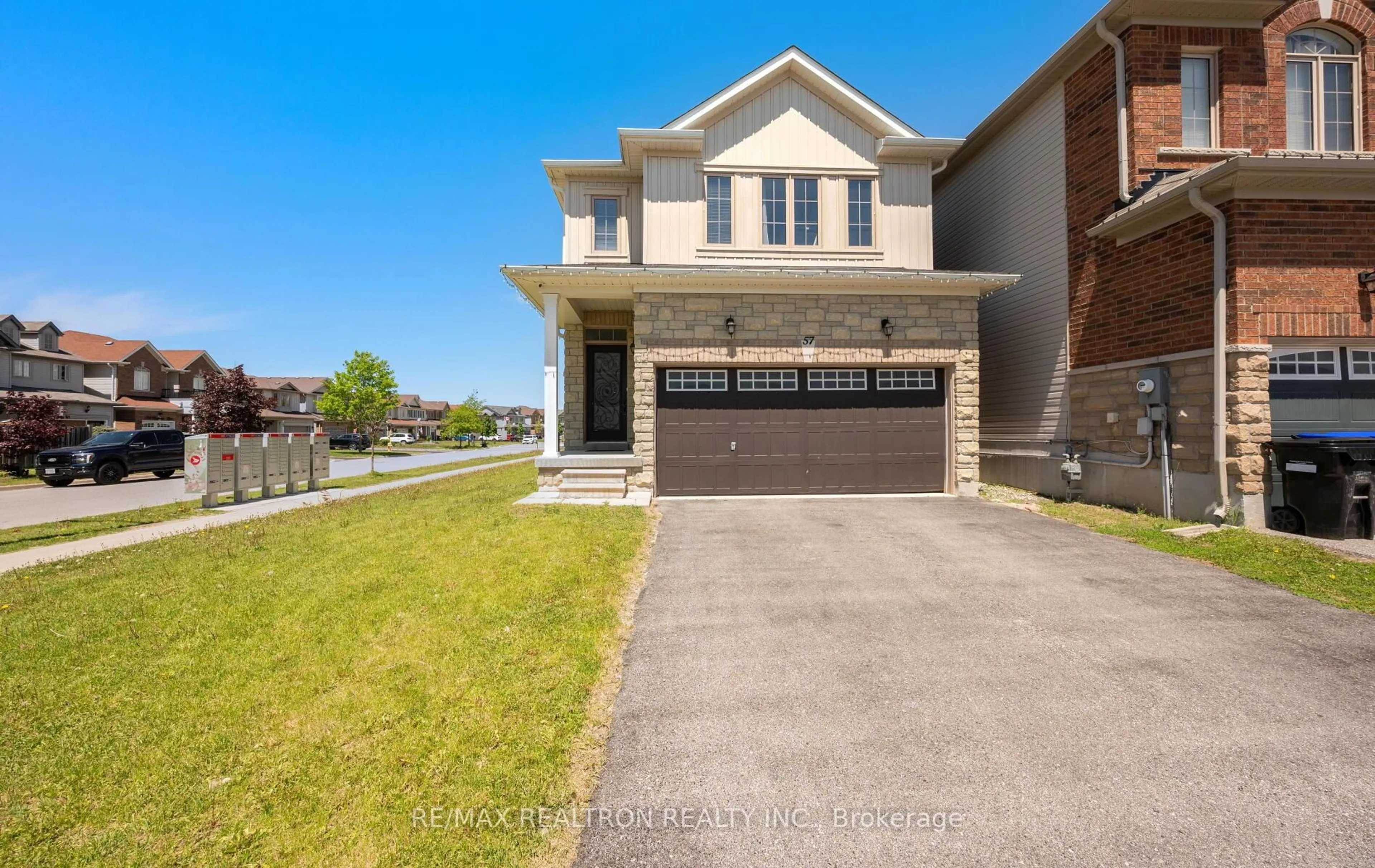Home with brick exterior material, street for 57 Sasco Way, Essa Ontario L3W 0C8