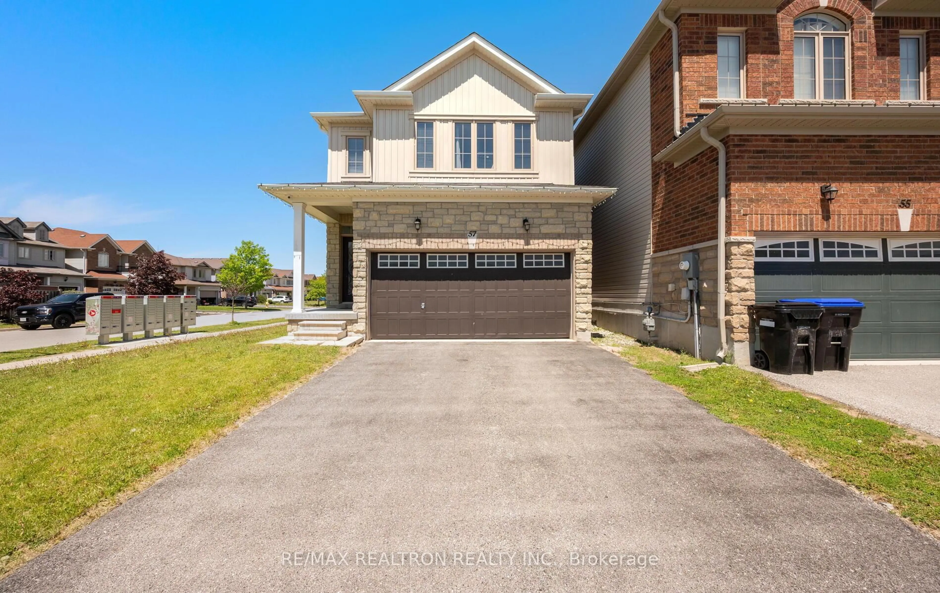 Home with brick exterior material, street for 57 Sasco Way, Essa Ontario L3W 0C8