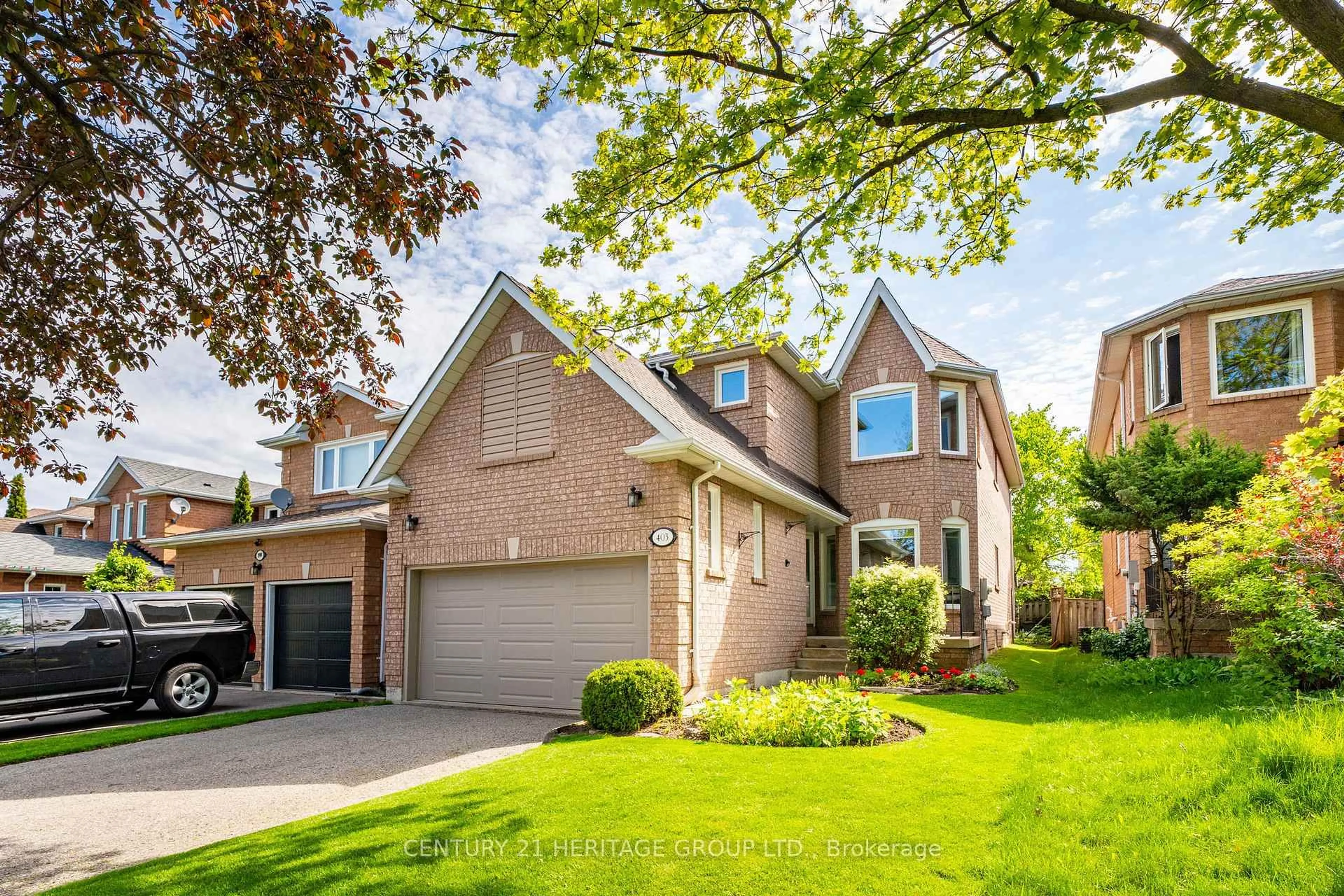 Home with brick exterior material, street for 403 Bartholomew Dr, Newmarket Ontario L3X 2E7